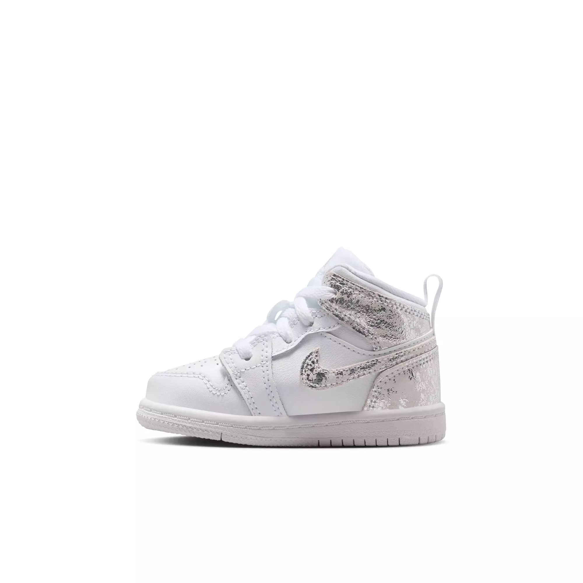 Jordan 1 Mid SE "White/Field Silver" Toddler Boys' Shoe - WHITE/SILVER