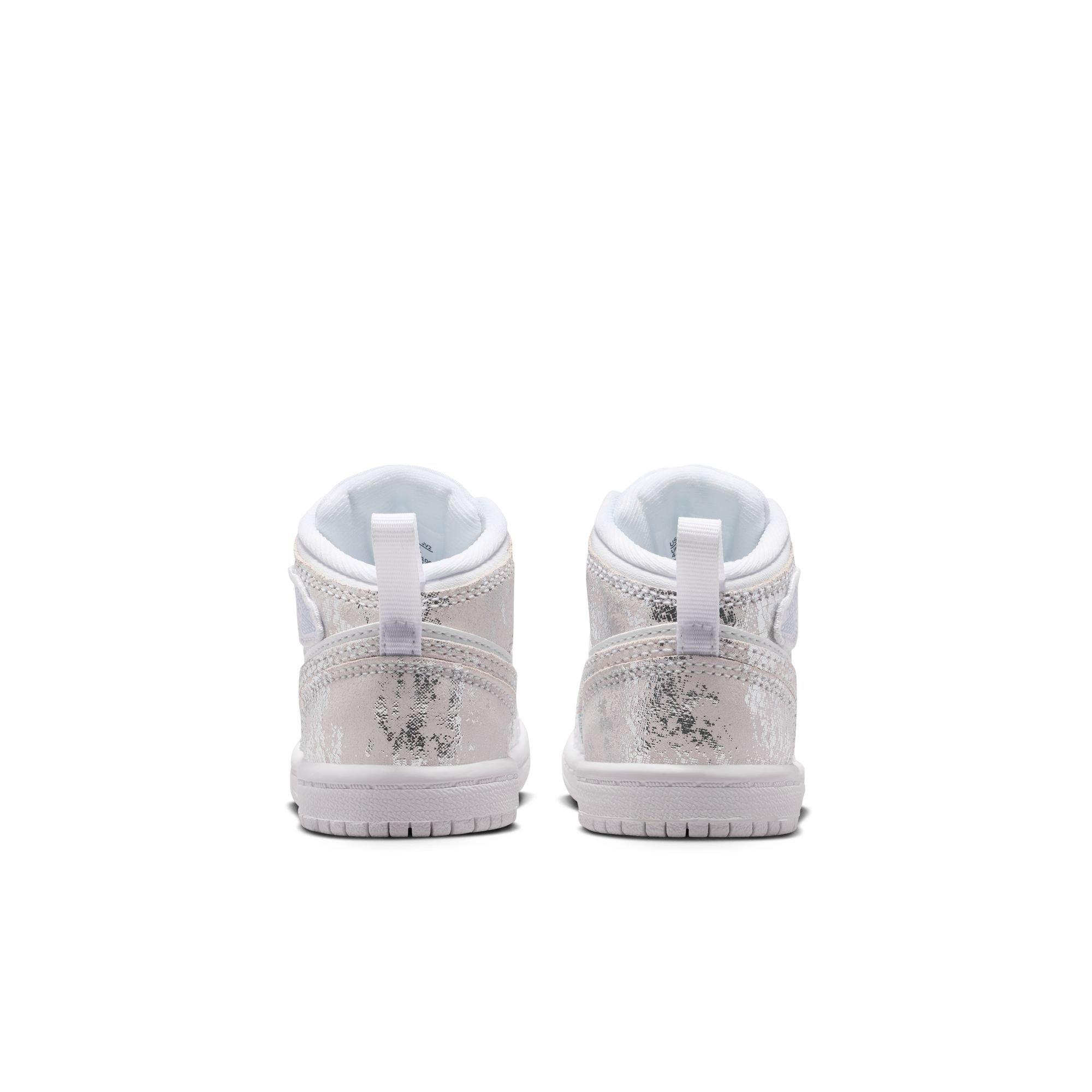 Jordan 1 Mid SE "White/Field Silver" Toddler Boys' Shoe - WHITE/SILVER Thumbnail View 7