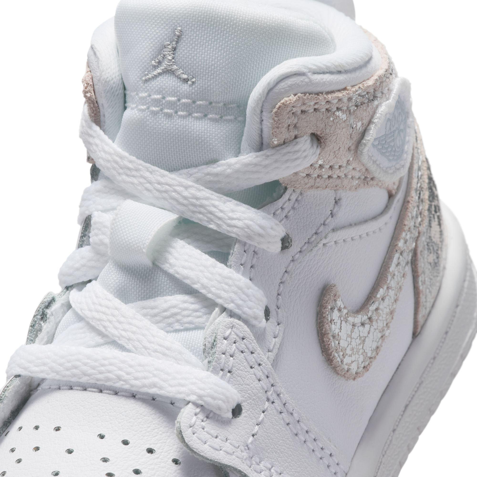 Jordan 1 Mid SE "White/Field Silver" Toddler Boys' Shoe - WHITE/SILVER Thumbnail View 9