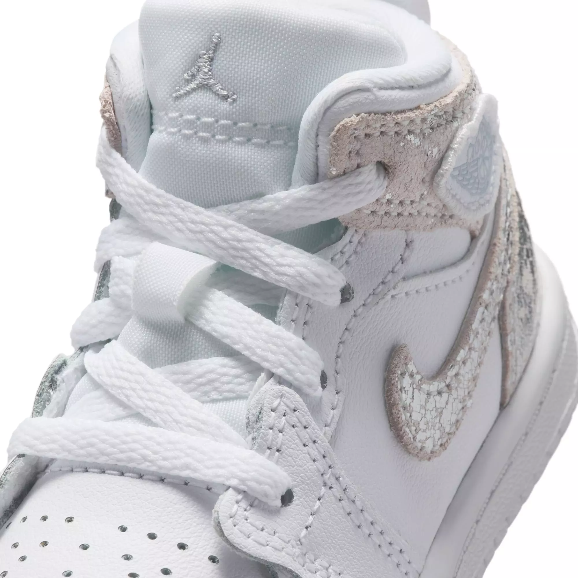 Jordan 1 Mid SE "White/Field Silver" Toddler Boys' Shoe - WHITE/SILVER
