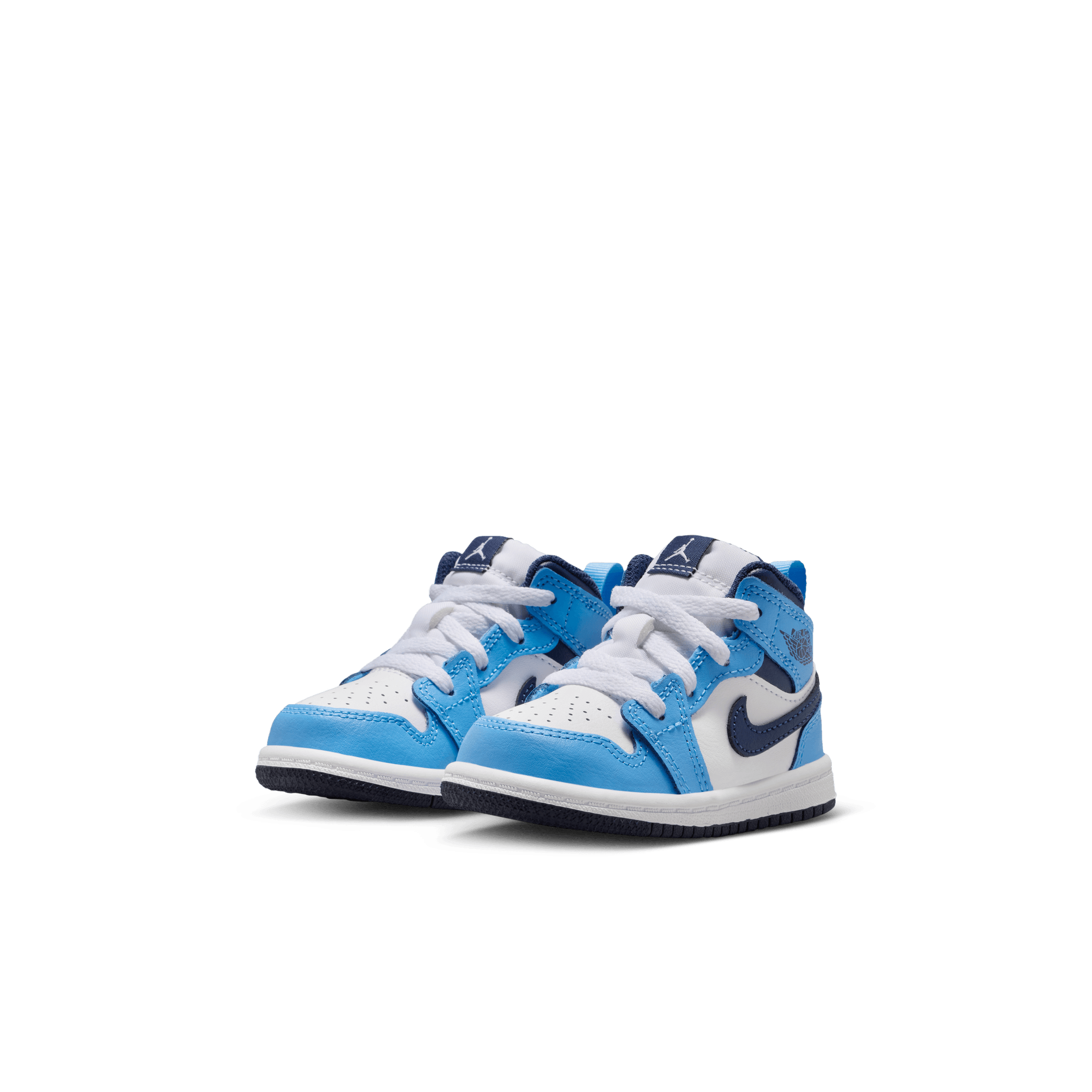 Jordan 1 Mid "University Blue/Midnight Navy/White" Toddler Boys' Shoe - NAVY/WHITE Thumbnail View 5