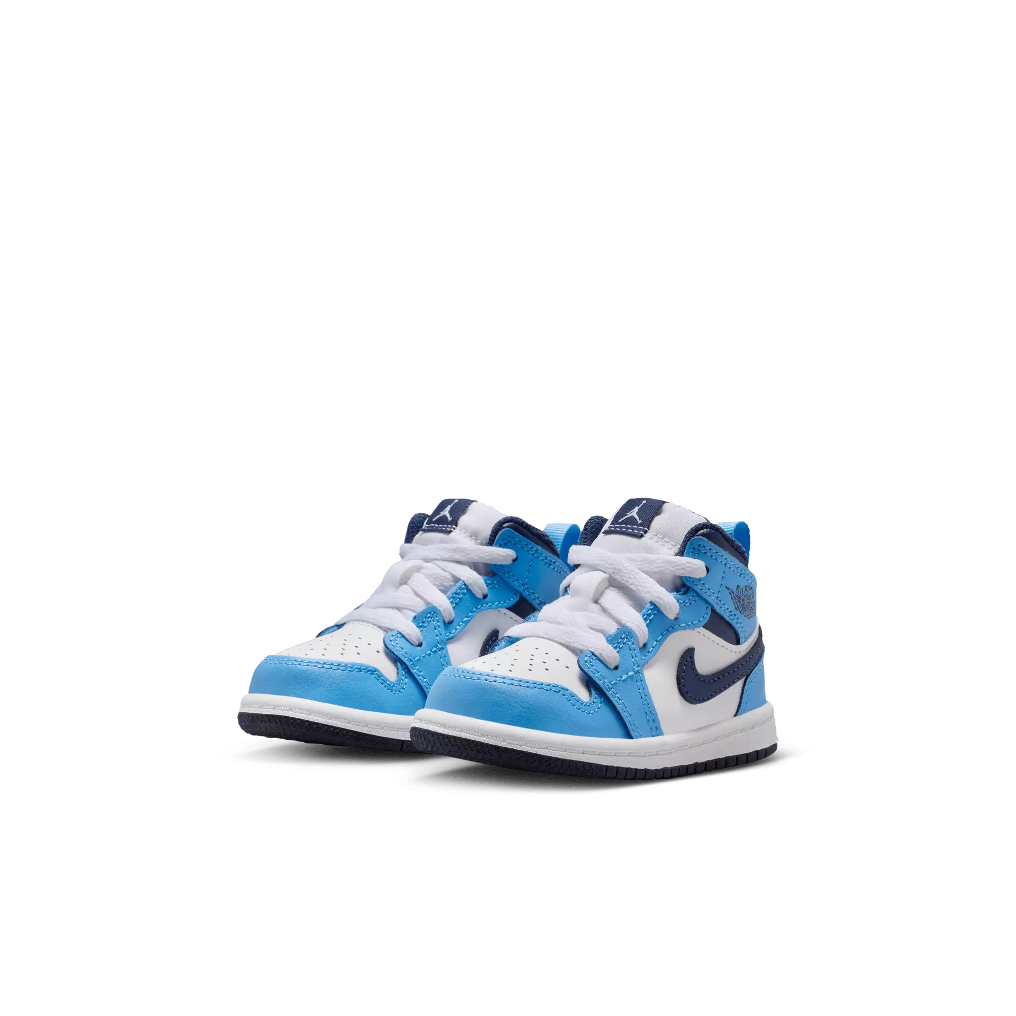 Jordan 1 Mid "University Blue/Midnight Navy/White" Toddler Boys' Shoe - NAVY/WHITE