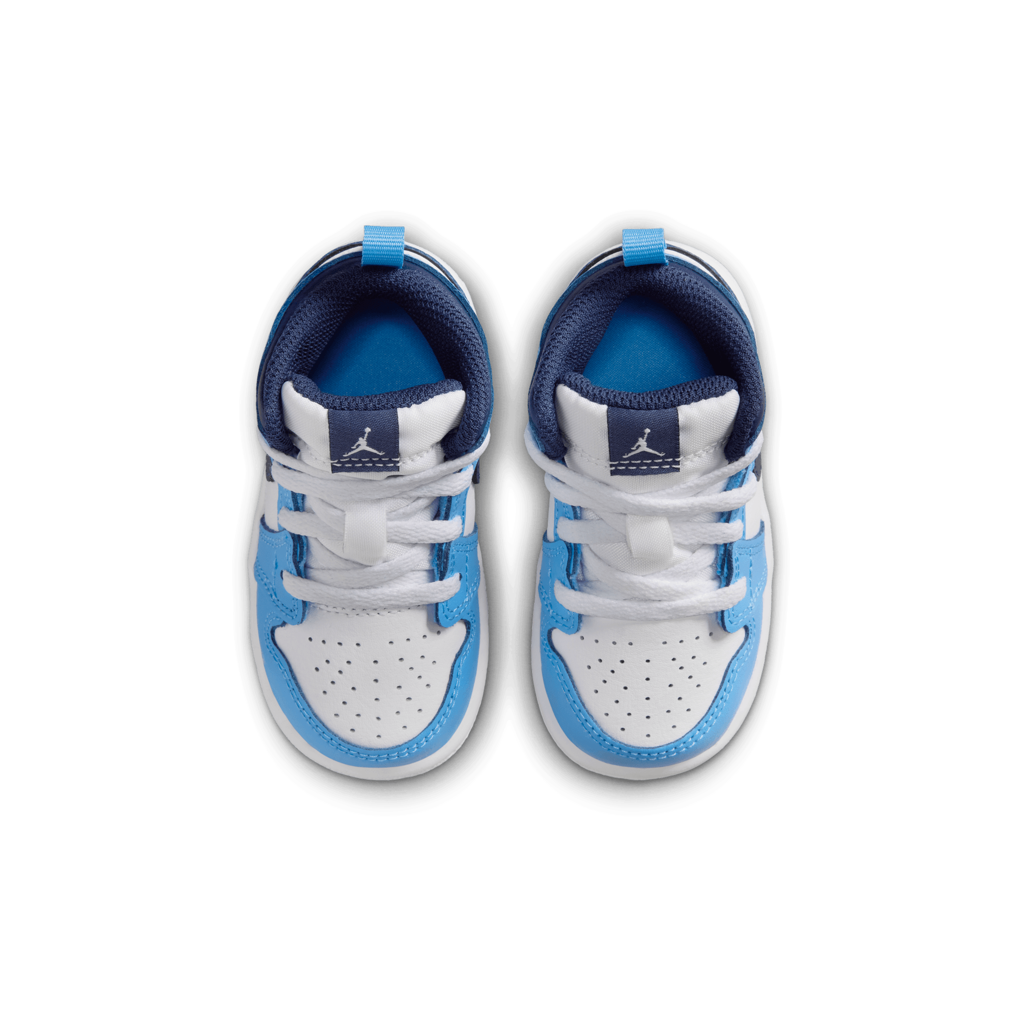 Jordan 1 Mid "University Blue/Midnight Navy/White" Toddler Boys' Shoe - NAVY/WHITE Thumbnail View 6