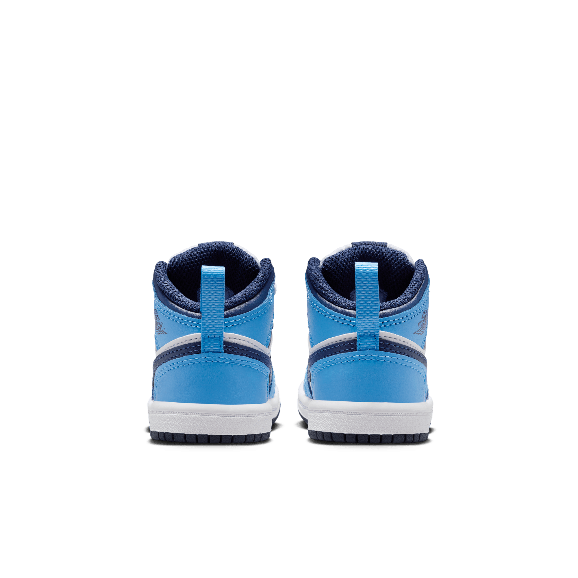Jordan 1 Mid "University Blue/Midnight Navy/White" Toddler Boys' Shoe - NAVY/WHITE Thumbnail View 7