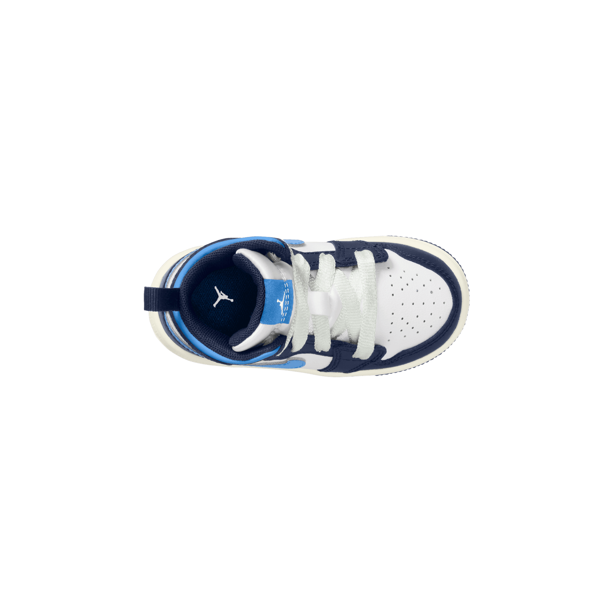 Jordan 1 Mid "University Blue/Midnight Navy/White" Toddler Boys' Shoe - NAVY/WHITE Thumbnail View 8
