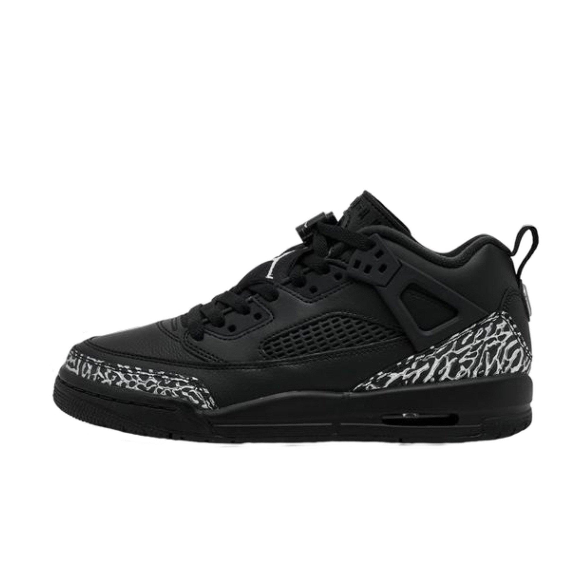 Jordan Spizike Low Grade School Boys' "Black/Metallic Silver" Shoe