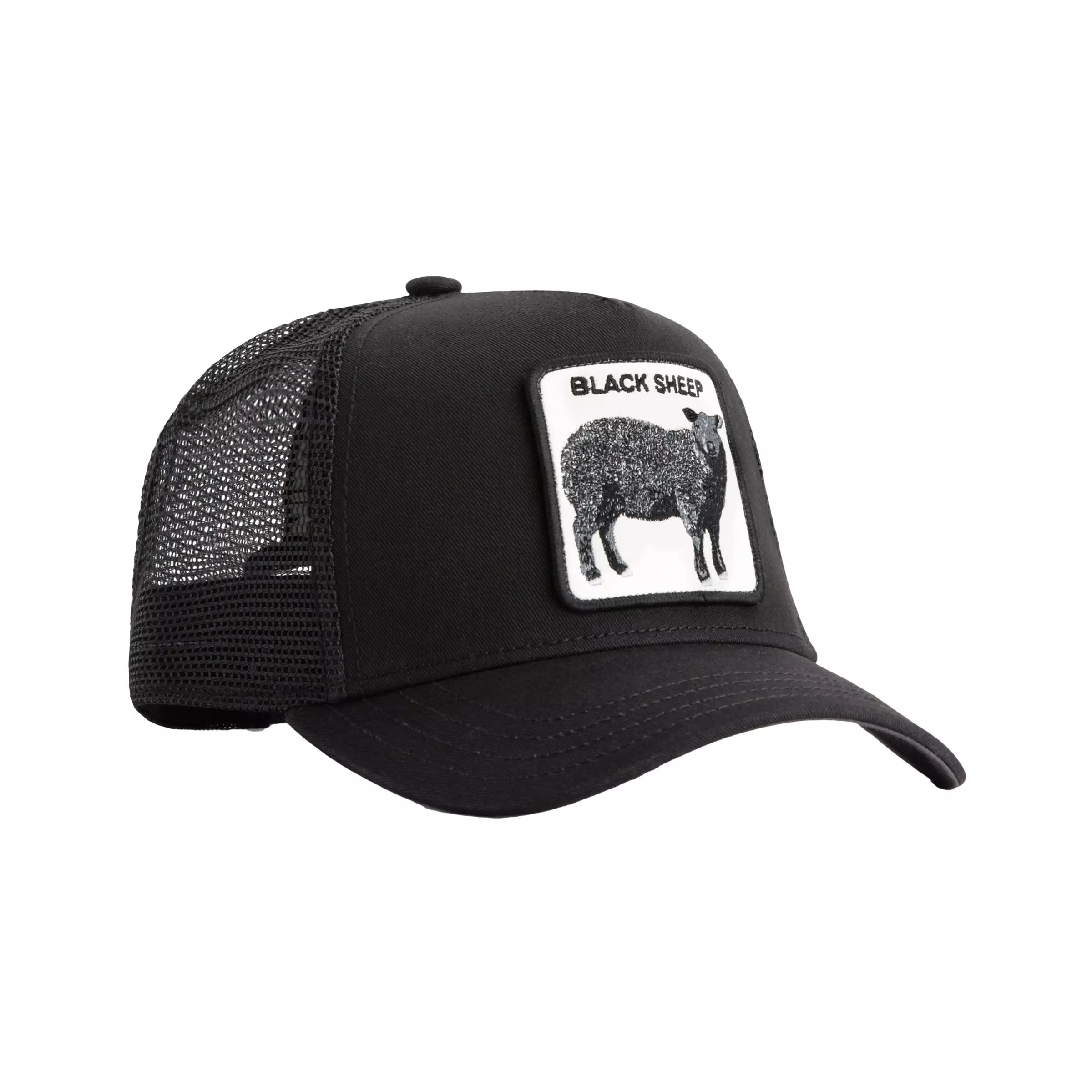 Goorin' Bros Black Sheep Trucker Snapback Hat-Black - BLACK