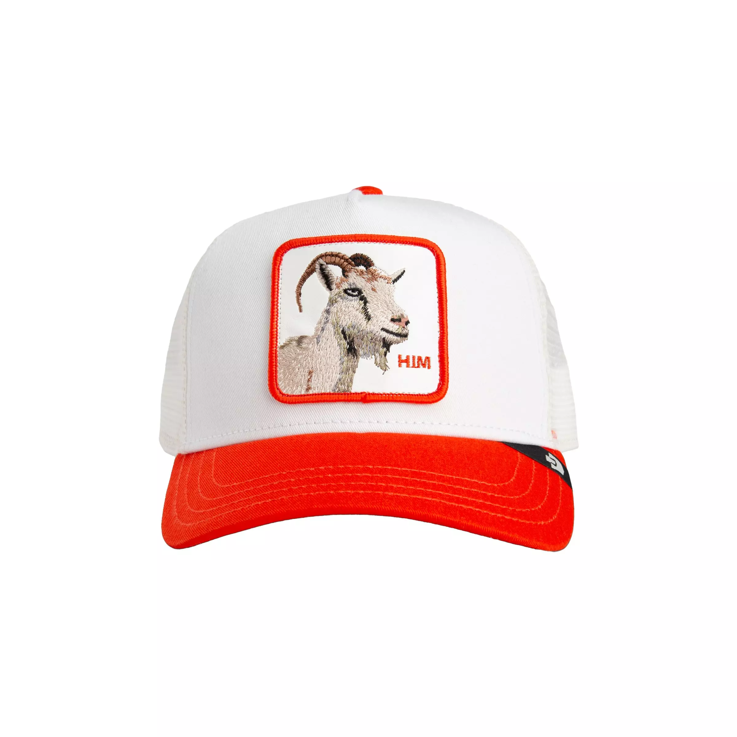 Goorin' Bros GOAT He's Him Trucker Snapback Hat-White/Red - WHITE/RED