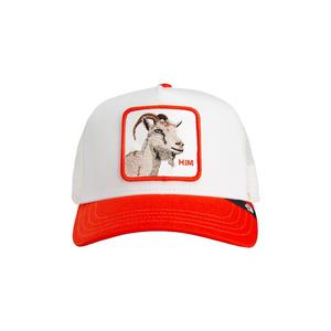 Goorin' Bros GOAT He's Him Trucker Snapback Hat-White/Red