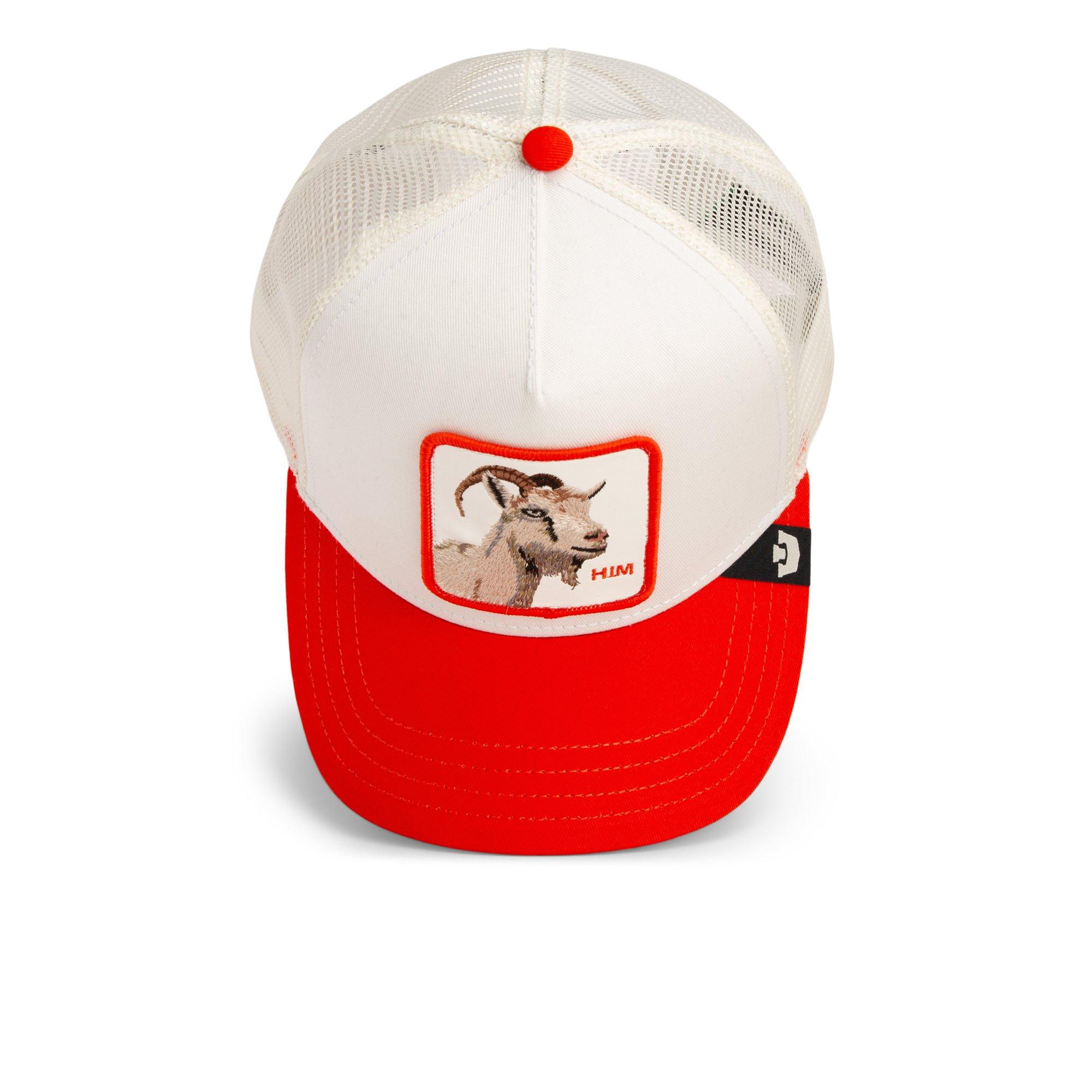 Goorin' Bros GOAT He's Him Trucker Snapback Hat-White/Red - WHITE/RED Thumbnail View 5