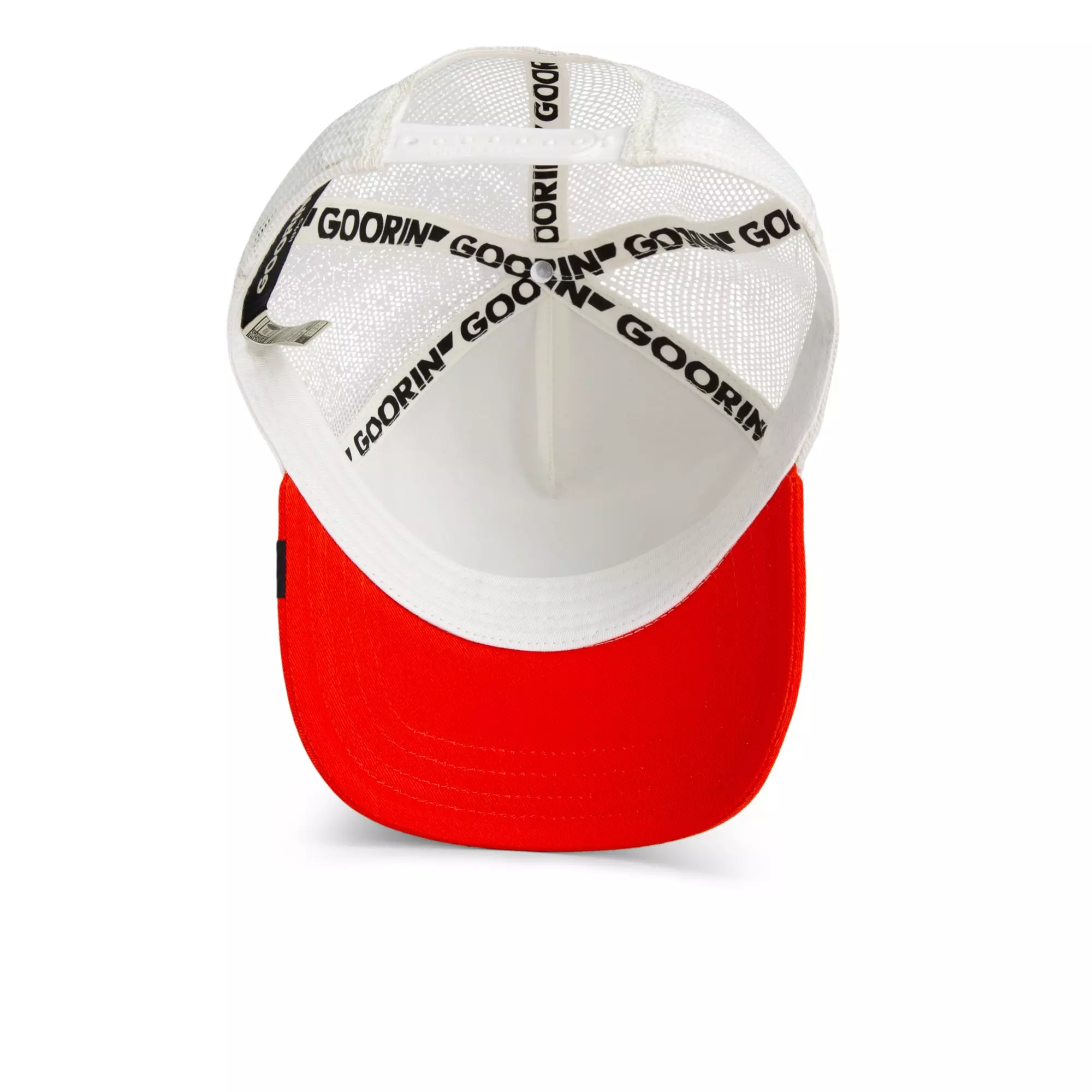 Goorin' Bros GOAT He's Him Trucker Snapback Hat-White/Red - WHITE/RED