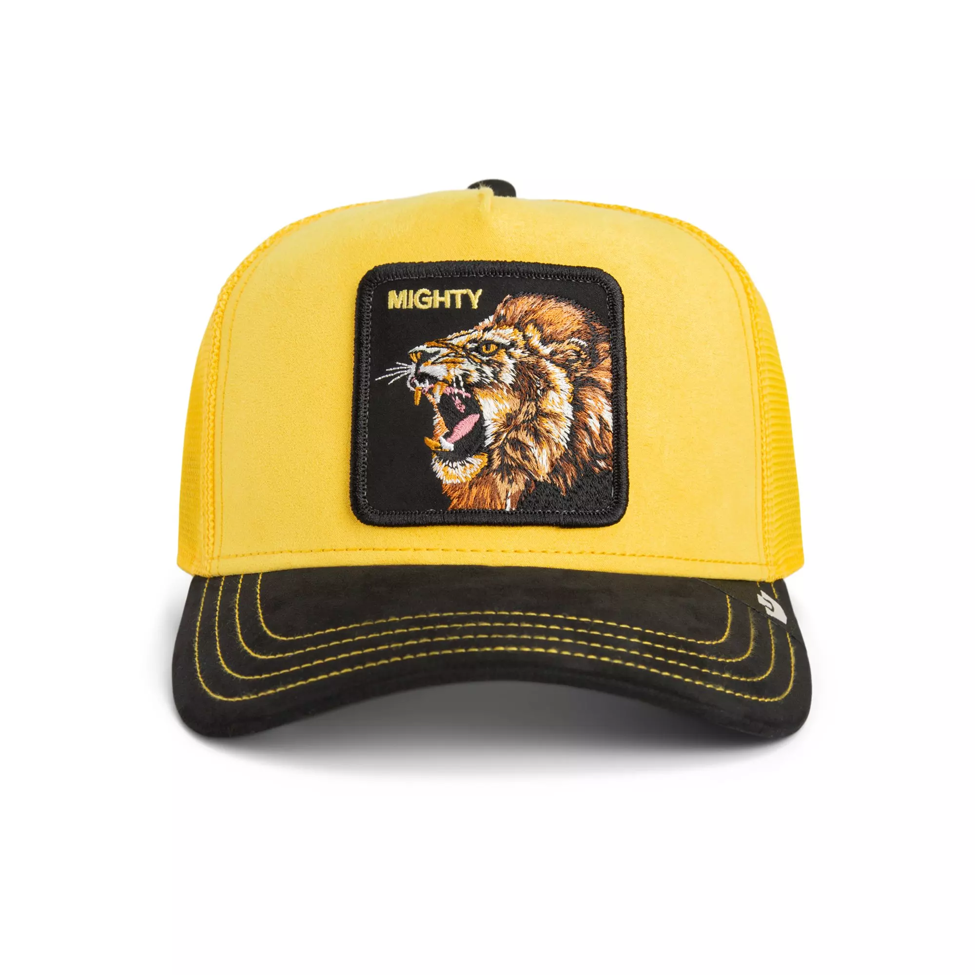 Goorin' Bros Suede Lion Snapback Hat-Black/Yellow - BLACK/YELLOW
