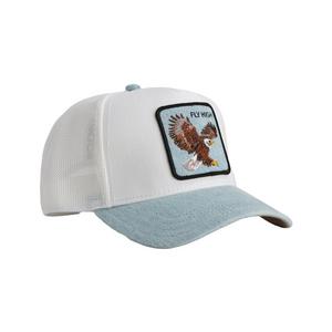 Goorin' Bros Denim Fly High Snapback Hat-White/Blue