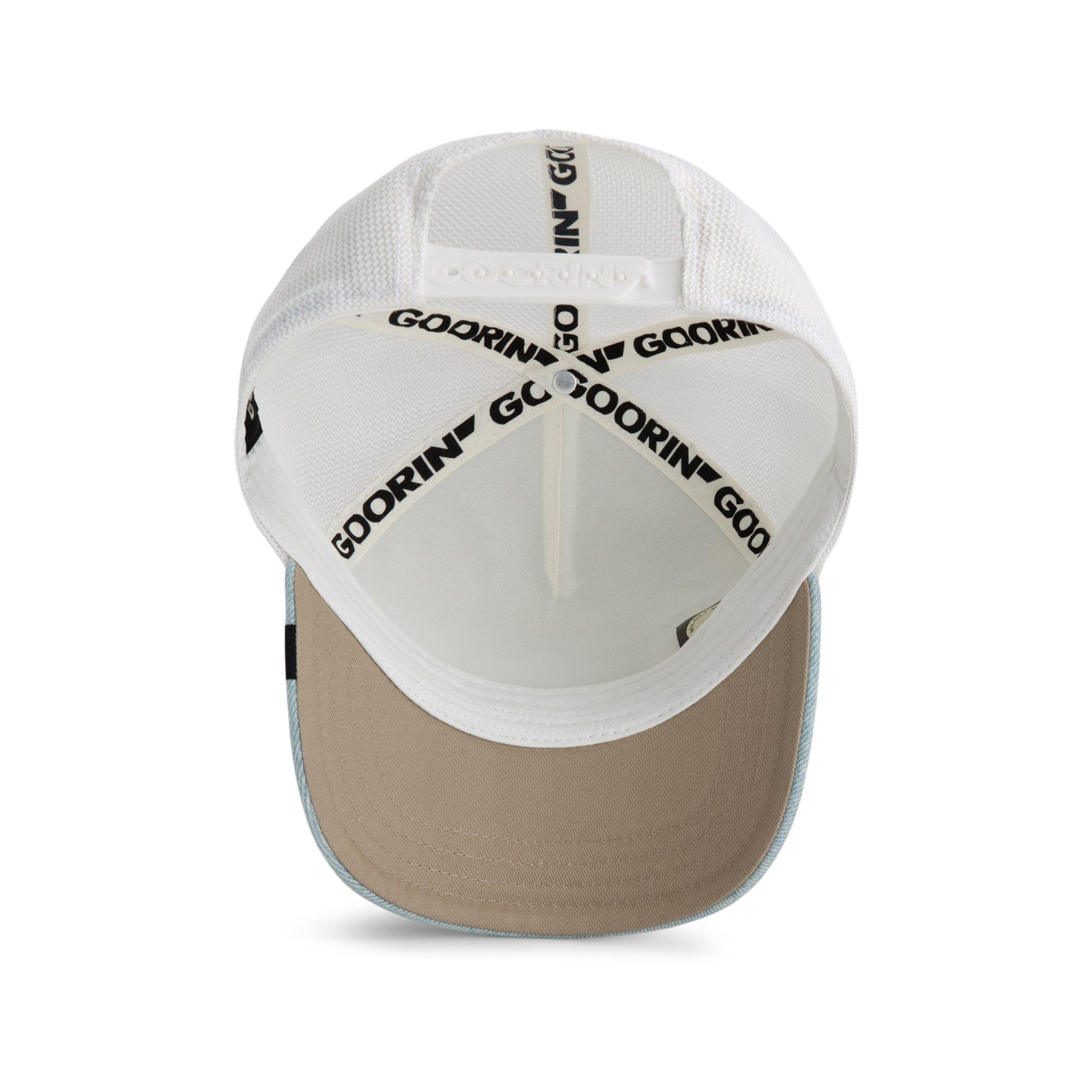 Goorin' Bros Denim Fly High Snapback Hat-White/Blue - WHITE/BLUE Thumbnail View 6