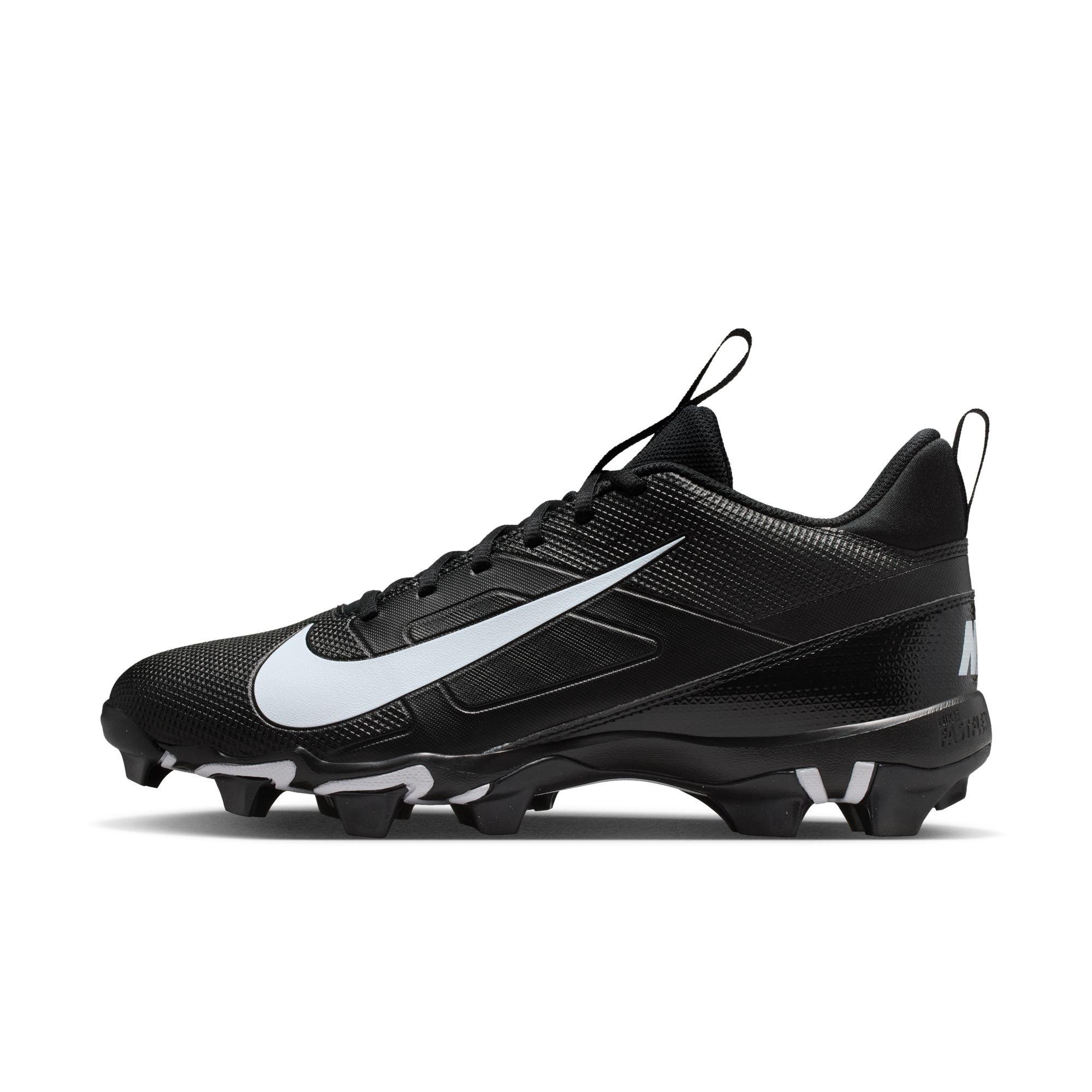 Nike Alpha Menace 4 Shark "Black/White" Men's Football Cleat - BLACK/WHITE Thumbnail View 3