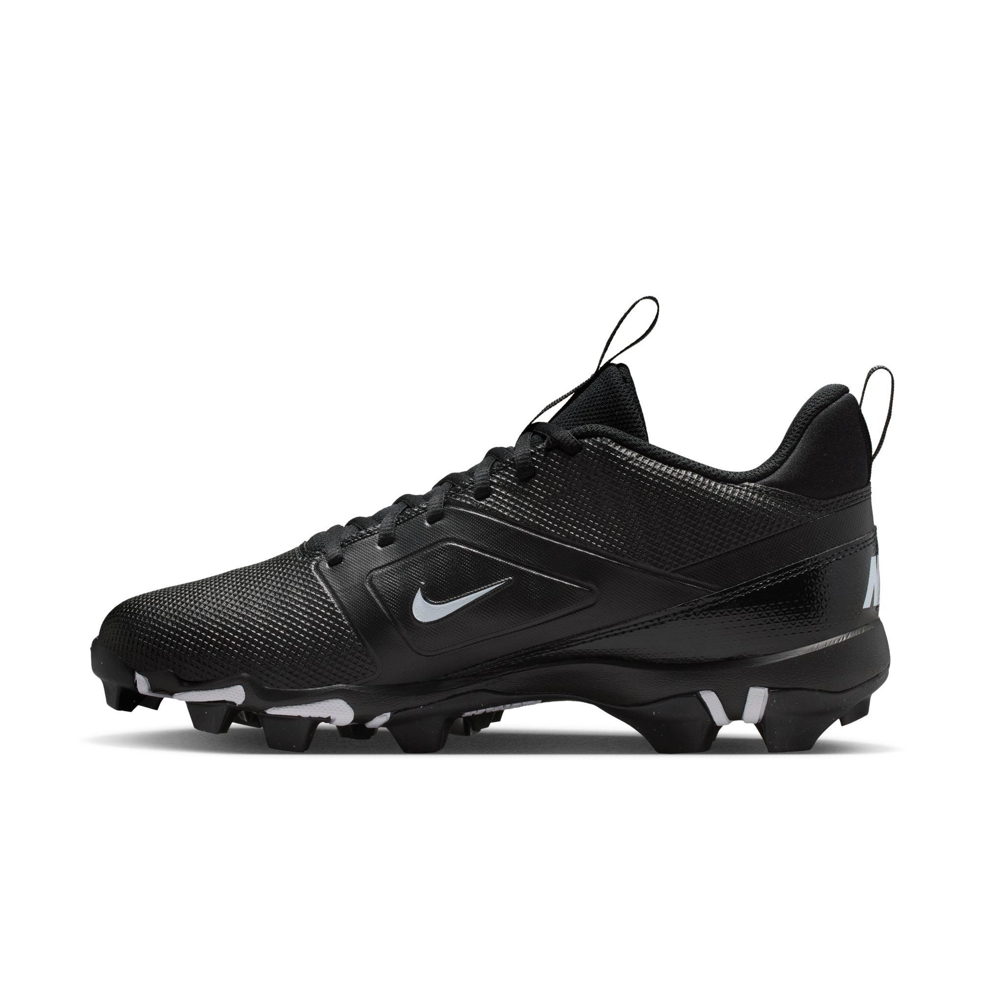 Nike Alpha Menace 4 Shark "Black/White" Men's Football Cleat - BLACK/WHITE Thumbnail View 4