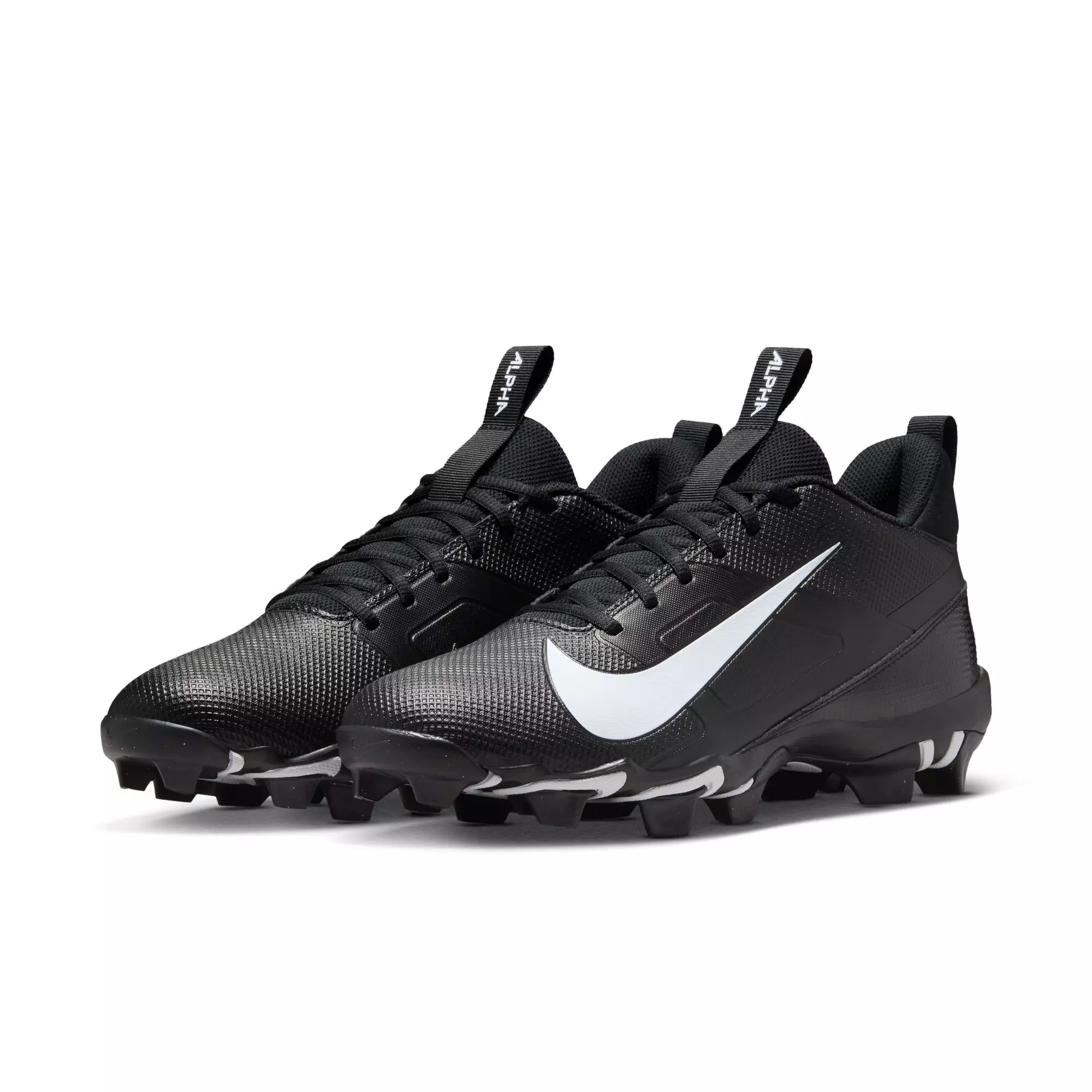 Nike Alpha Menace 4 Shark "Black/White" Men's Football Cleat - BLACK/WHITE