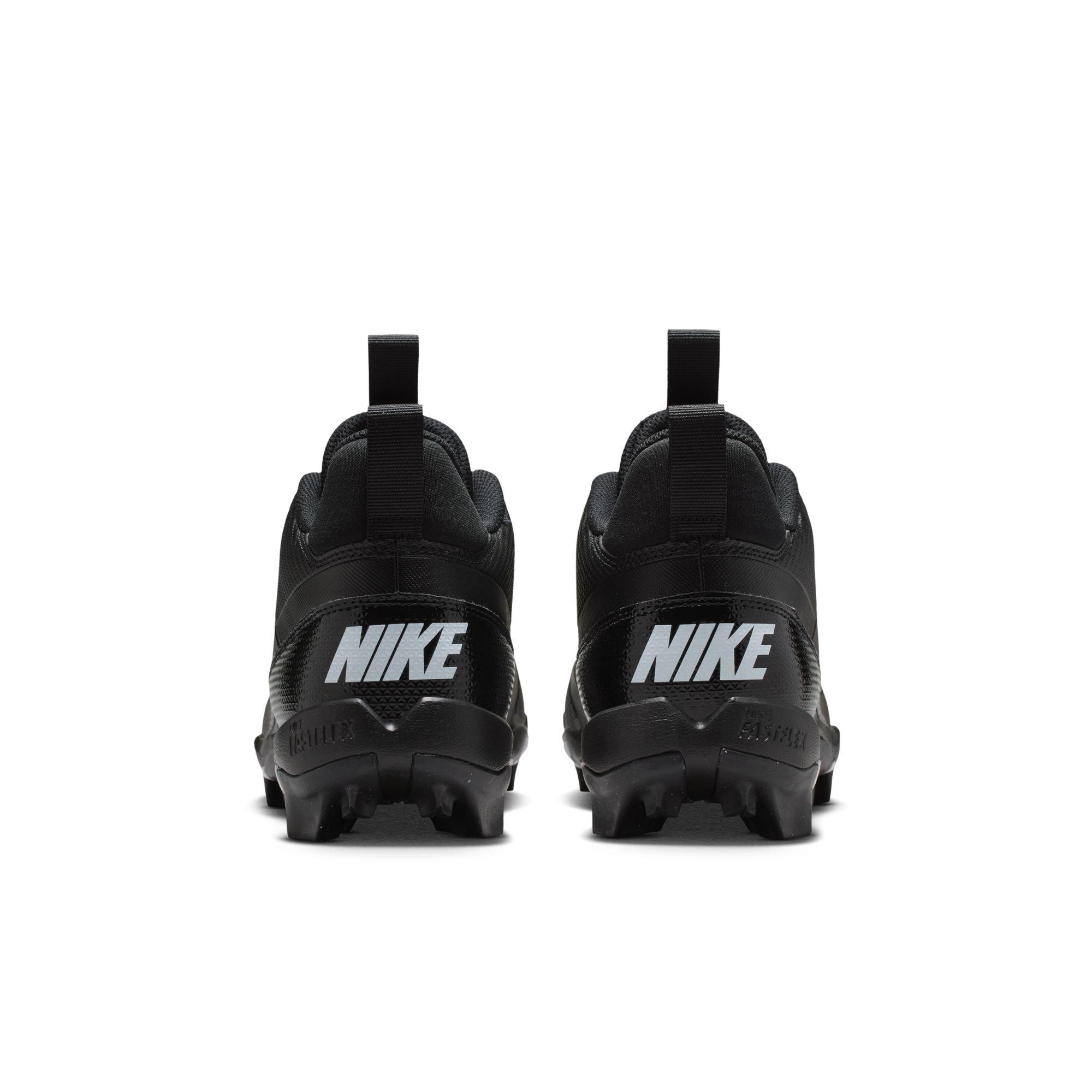 Nike Alpha Menace 4 Shark "Black/White" Men's Football Cleat - BLACK/WHITE Thumbnail View 7