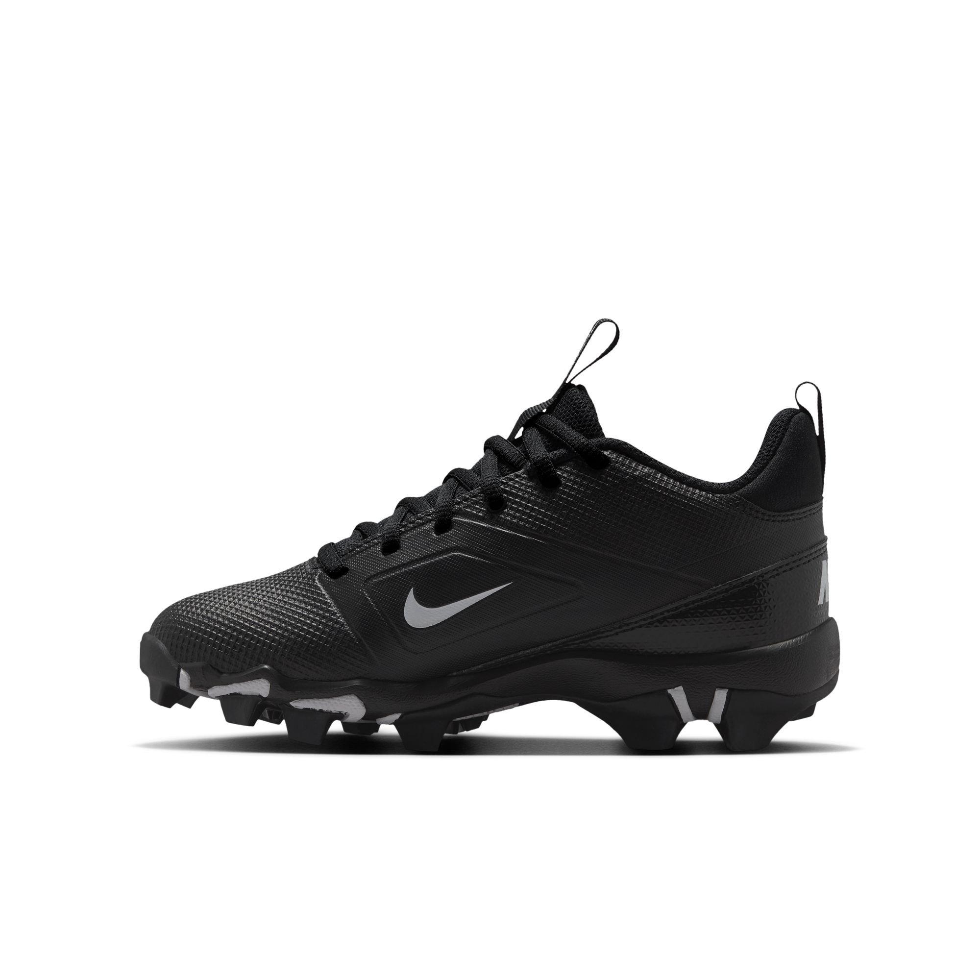 Nike Alpha Shark "Black/White" Preschool Boys' Football Cleat - BLACK/WHITE Thumbnail View 4