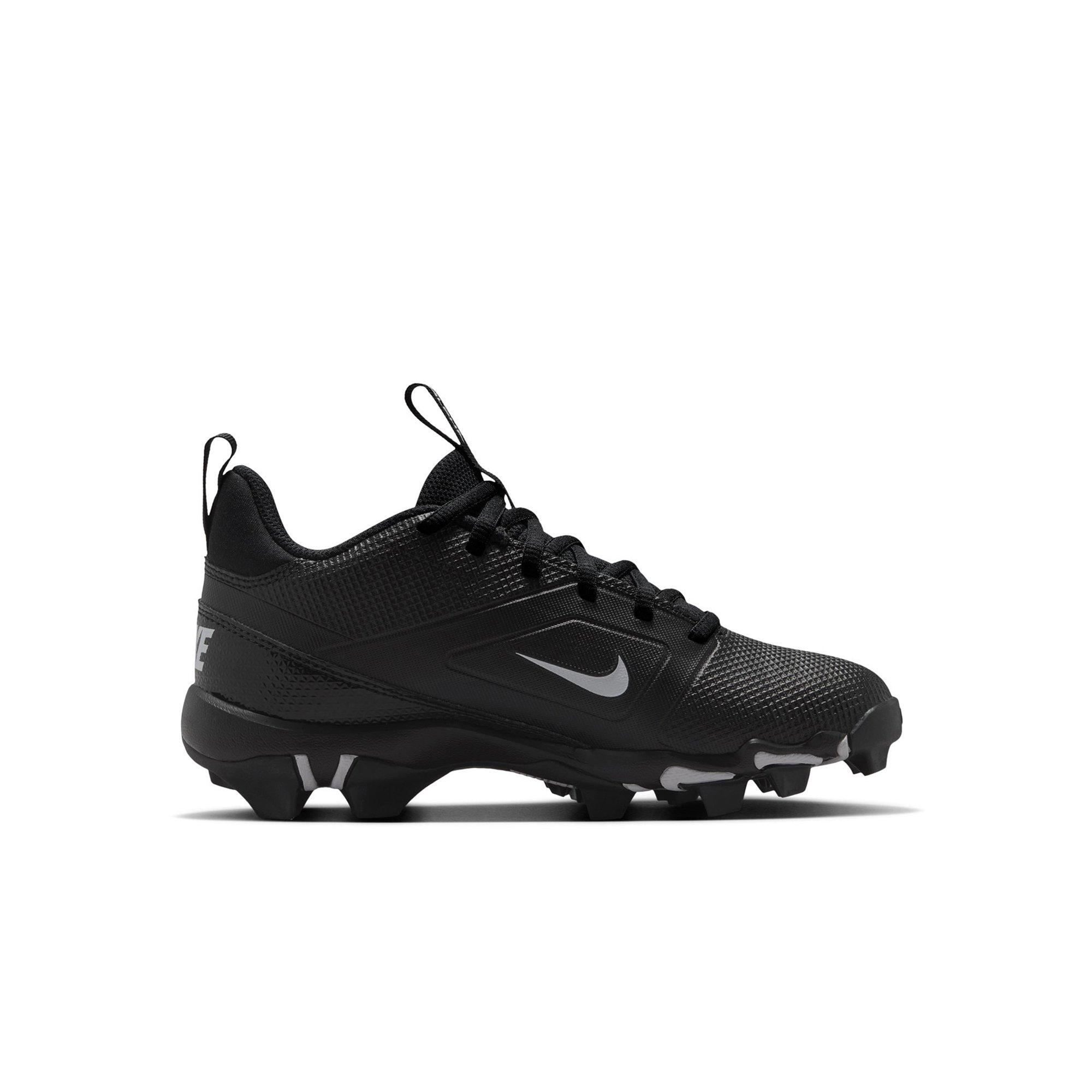 Nike Alpha FastFlex Football Cleats Youth Size 11 Black White Molded Studs\