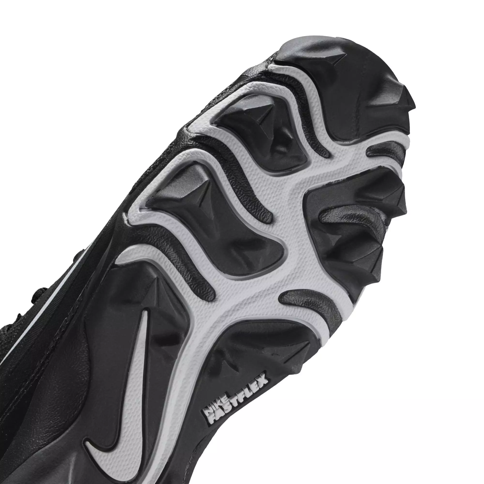 Nike Alpha Shark "Black/White" Grade School Boys' Football Cleat - BLACK/WHITE