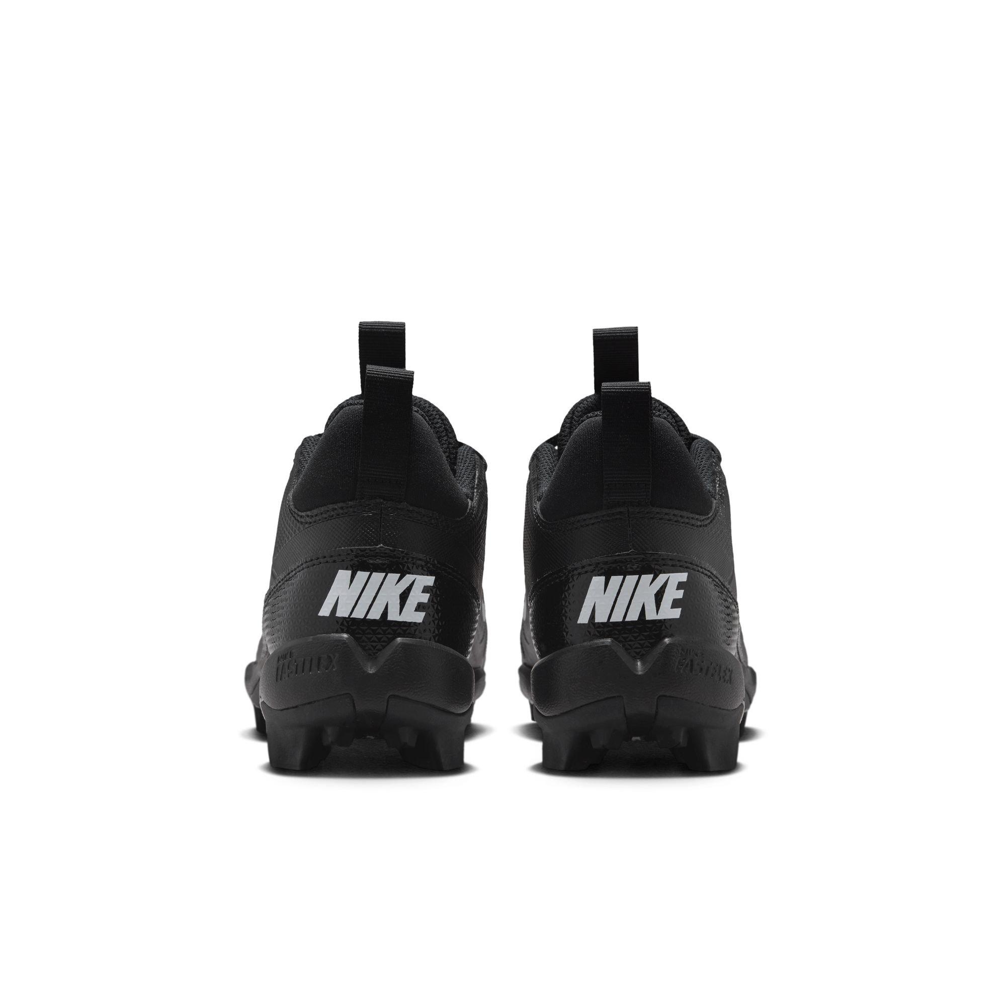 Nike Alpha Shark "Black/White" Grade School Boys' Football Cleat - BLACK/WHITE Thumbnail View 7