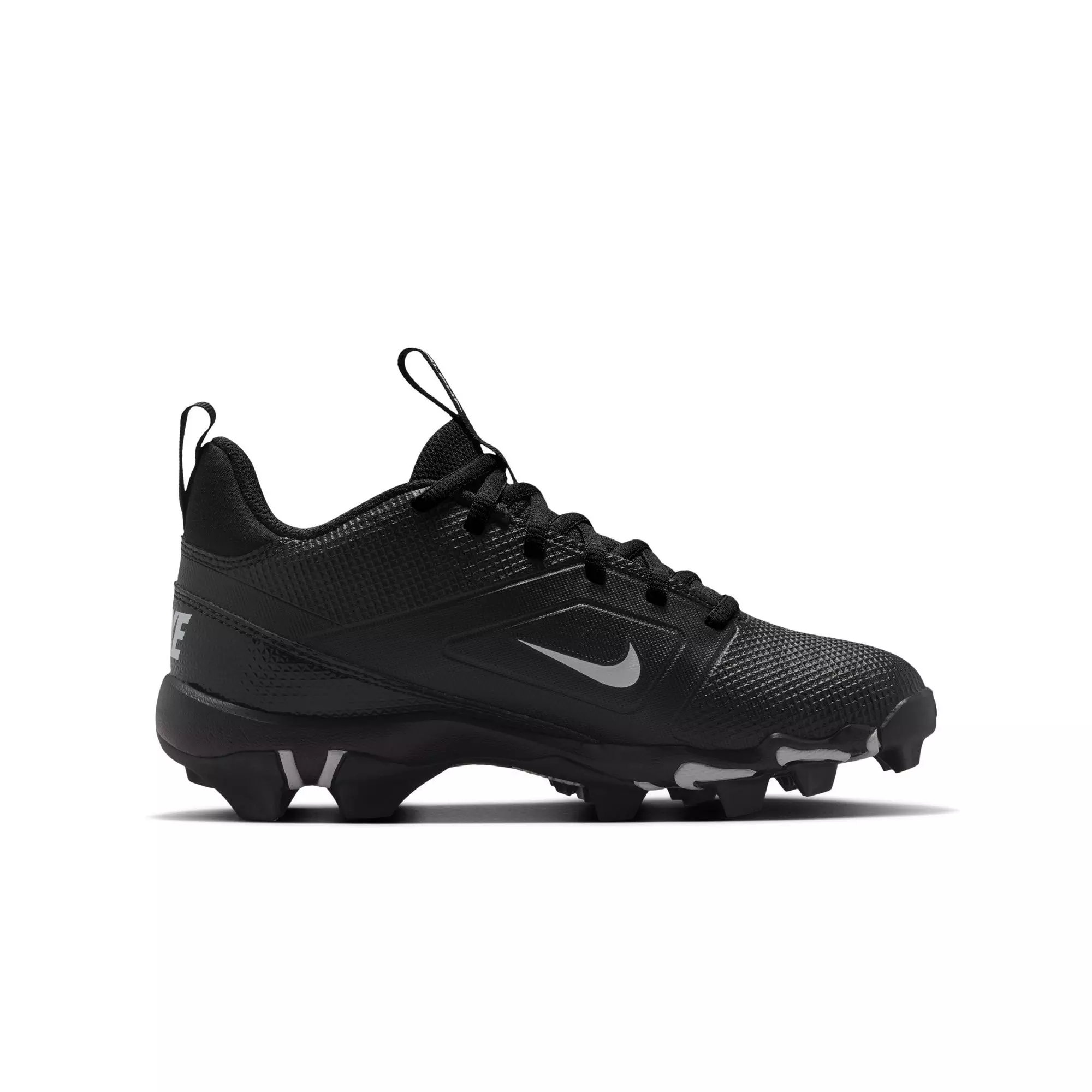 Nike Alpha Shark "Black/White" Grade School Boys' Football Cleat - BLACK/WHITE
