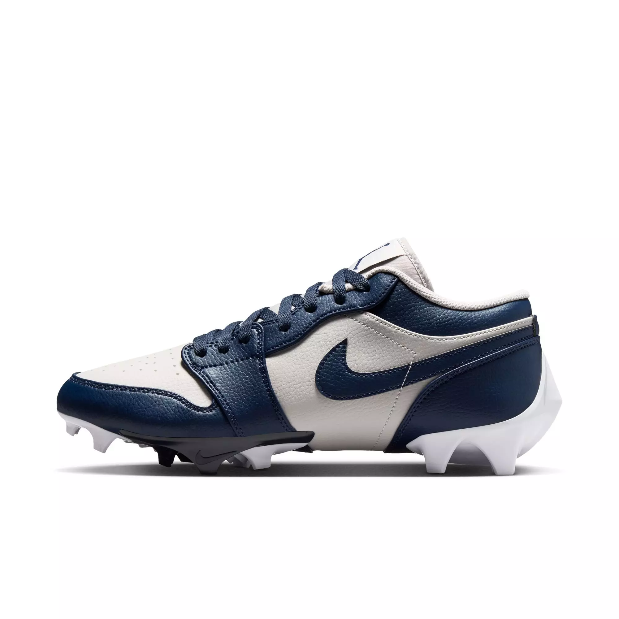 Jordan 1 Low TD "Wolf Grey" Men's Football Cleat - WOLF GREY/COLLEGE NAVY/WHITE