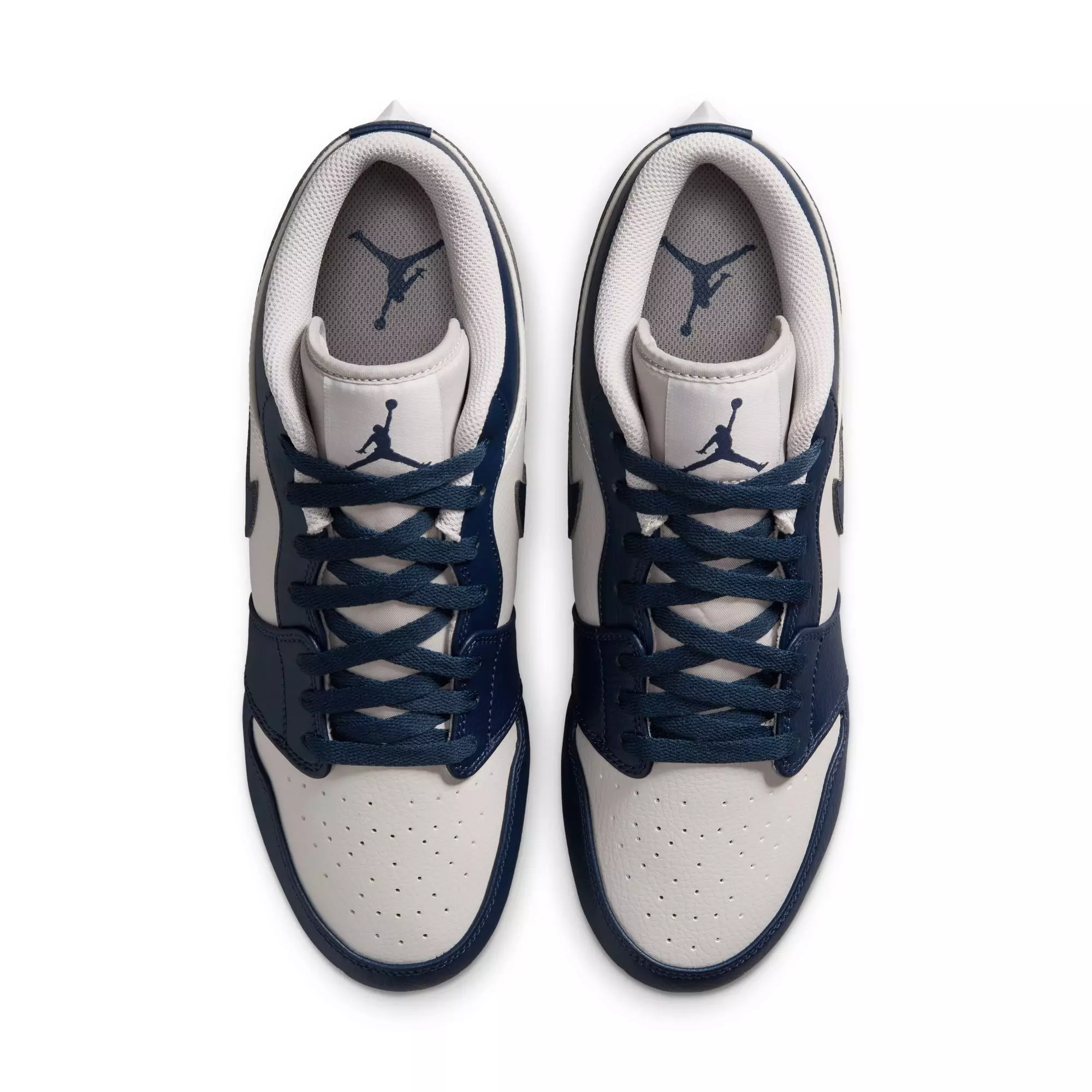 Jordan 1 Low TD "Wolf Grey" Men's Football Cleat - WOLF GREY/COLLEGE NAVY/WHITE