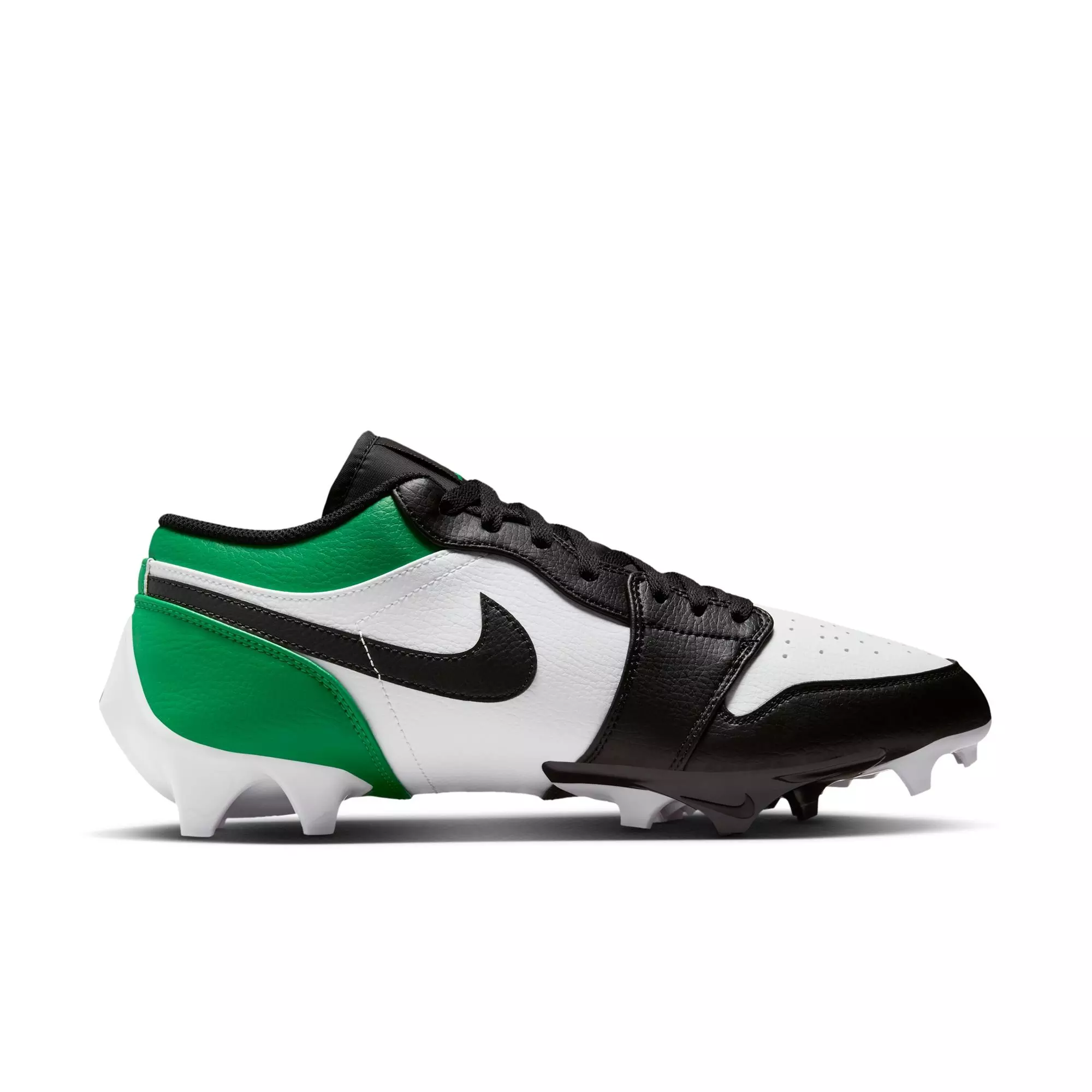 Jordan 1 Low TD "Black/Lucky Green" Men's Football Cleat - BLACK/LUCKY GREEN/WHITE
