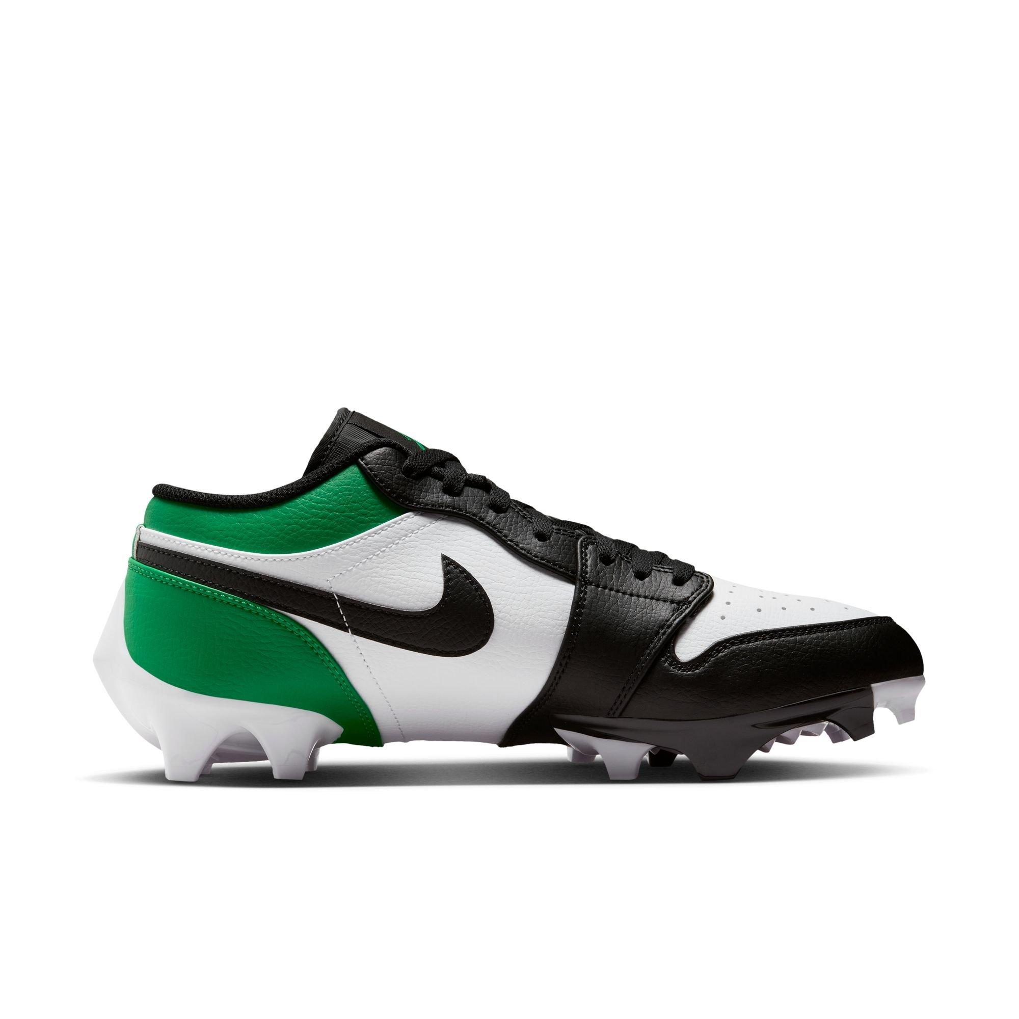 Jordan 1 Low TD "Black/Lucky Green" Men's Football Cleat - BLACK/LUCKY GREEN/WHITE Thumbnail View 3