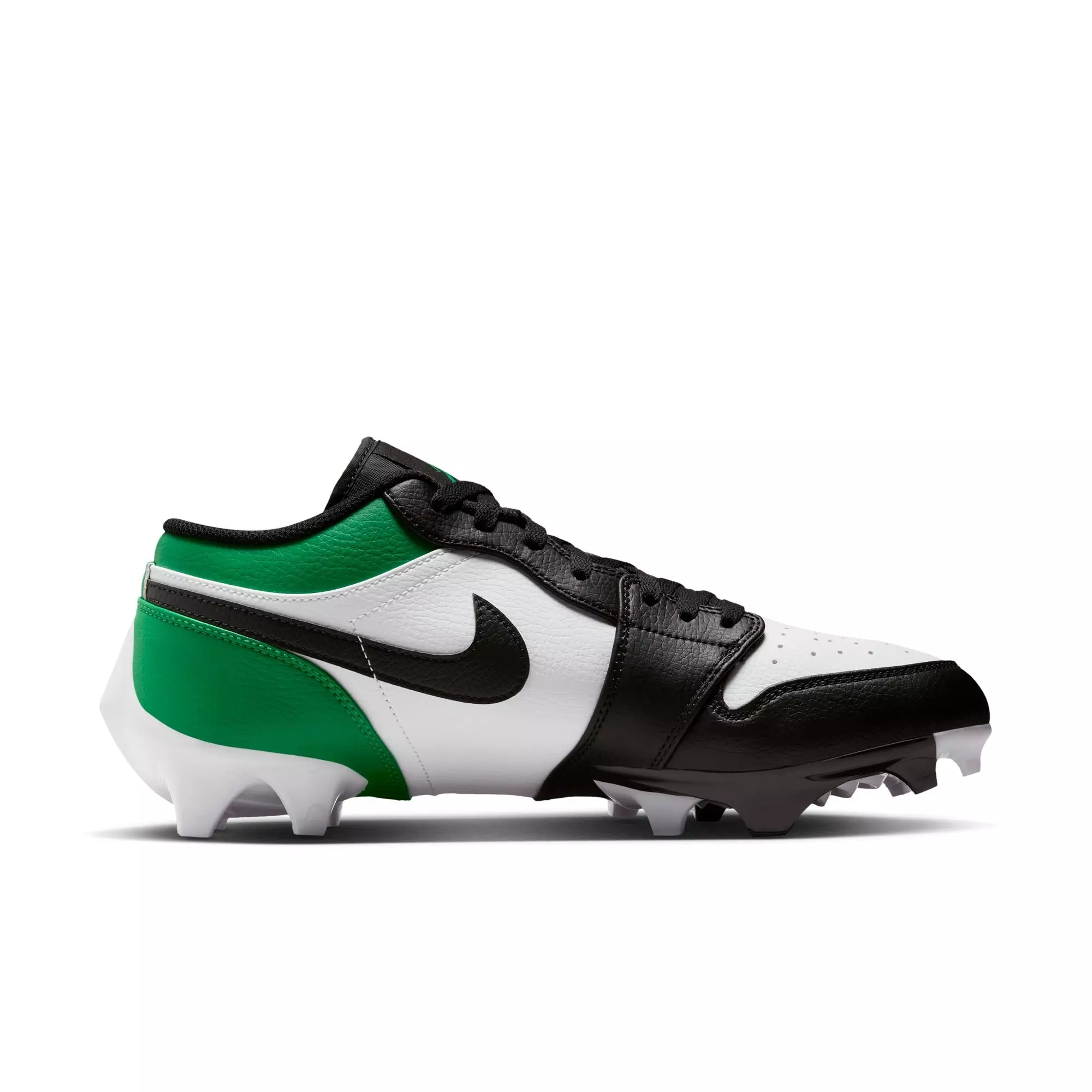 Jordan 1 Low TD "Black/Lucky Green" Men's Football Cleat - BLACK/LUCKY GREEN/WHITE