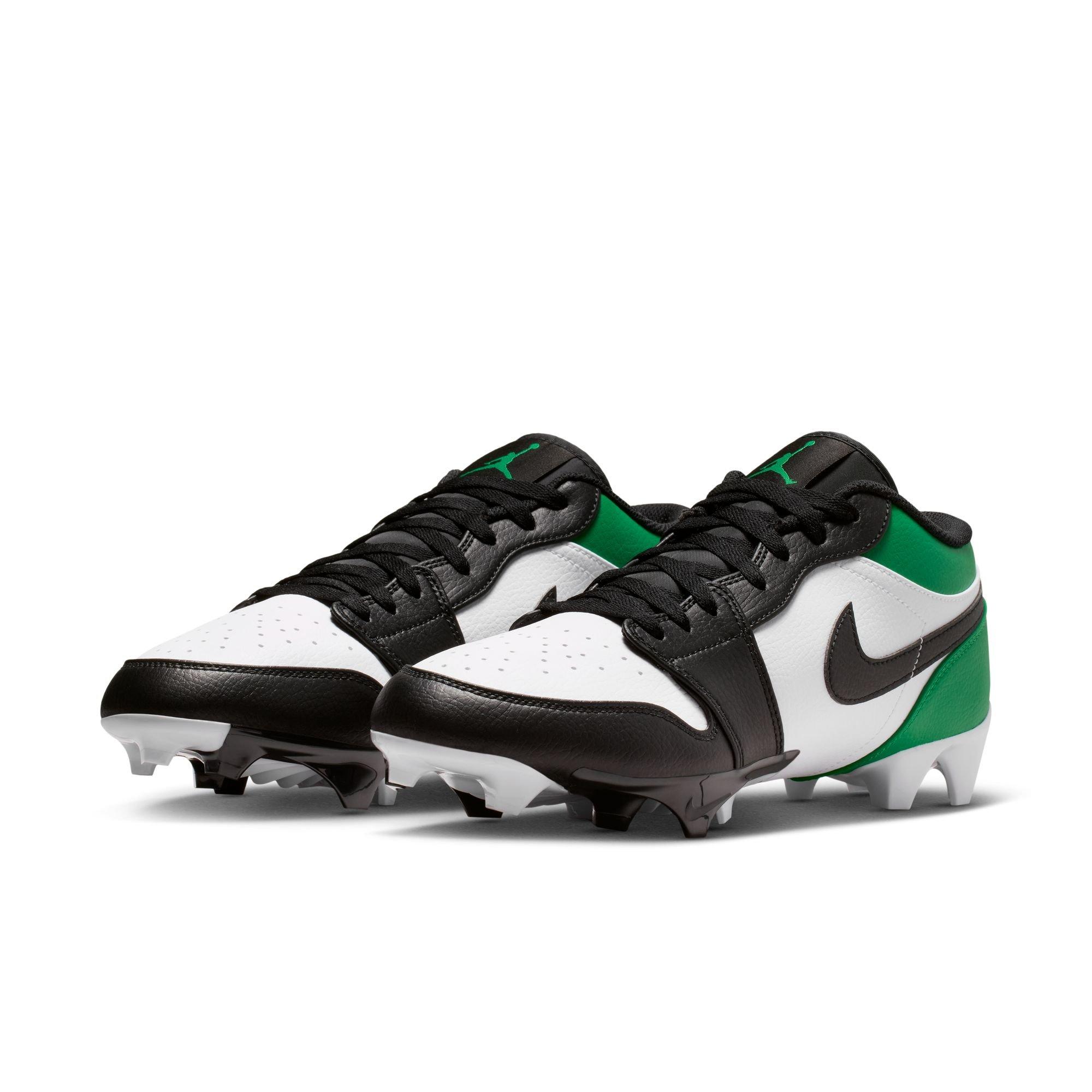 Jordan 1 Low TD "Black/Lucky Green" Men's Football Cleat - BLACK/LUCKY GREEN/WHITE Thumbnail View 4