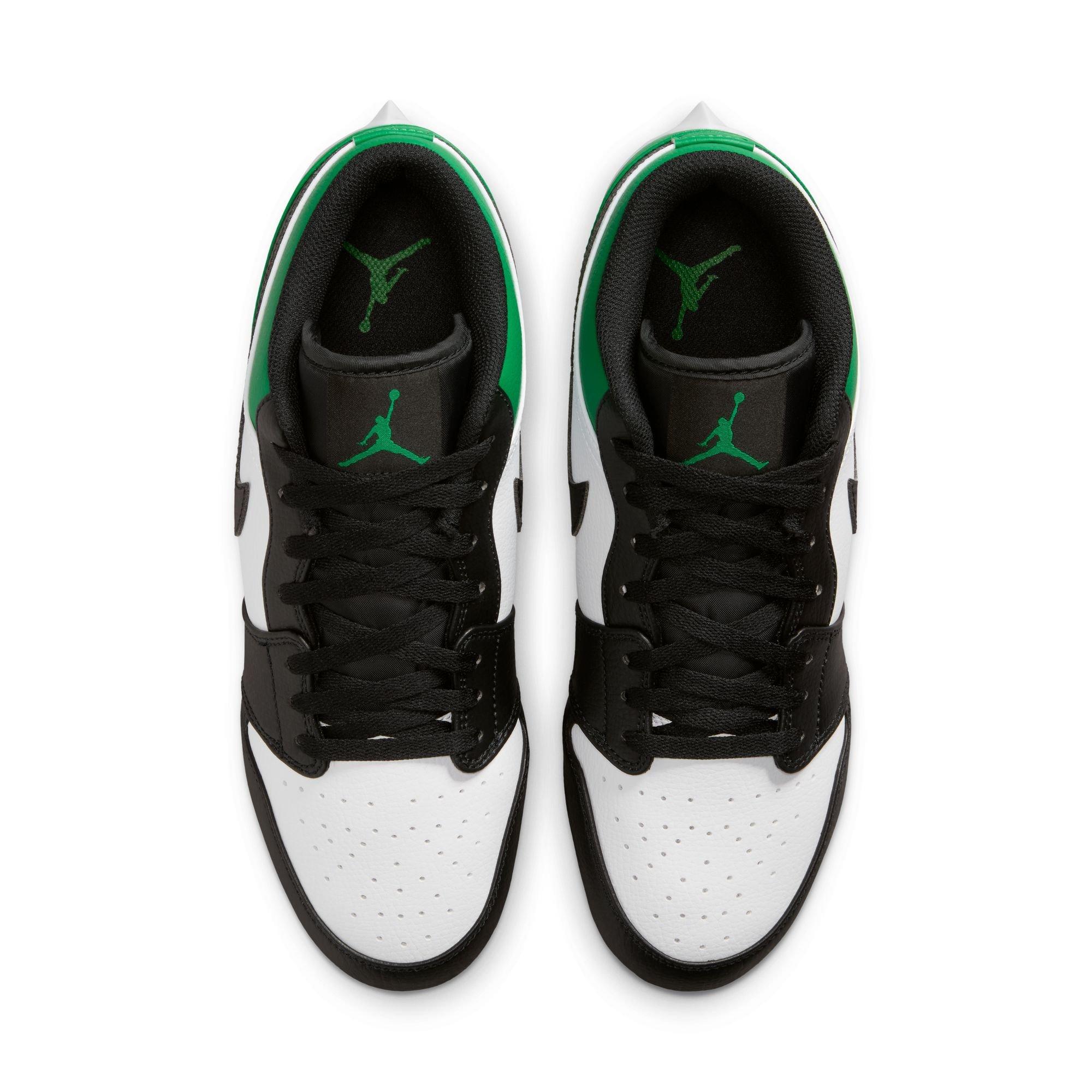 Jordan 1 Low TD "Black/Lucky Green" Men's Football Cleat - BLACK/LUCKY GREEN/WHITE Thumbnail View 11