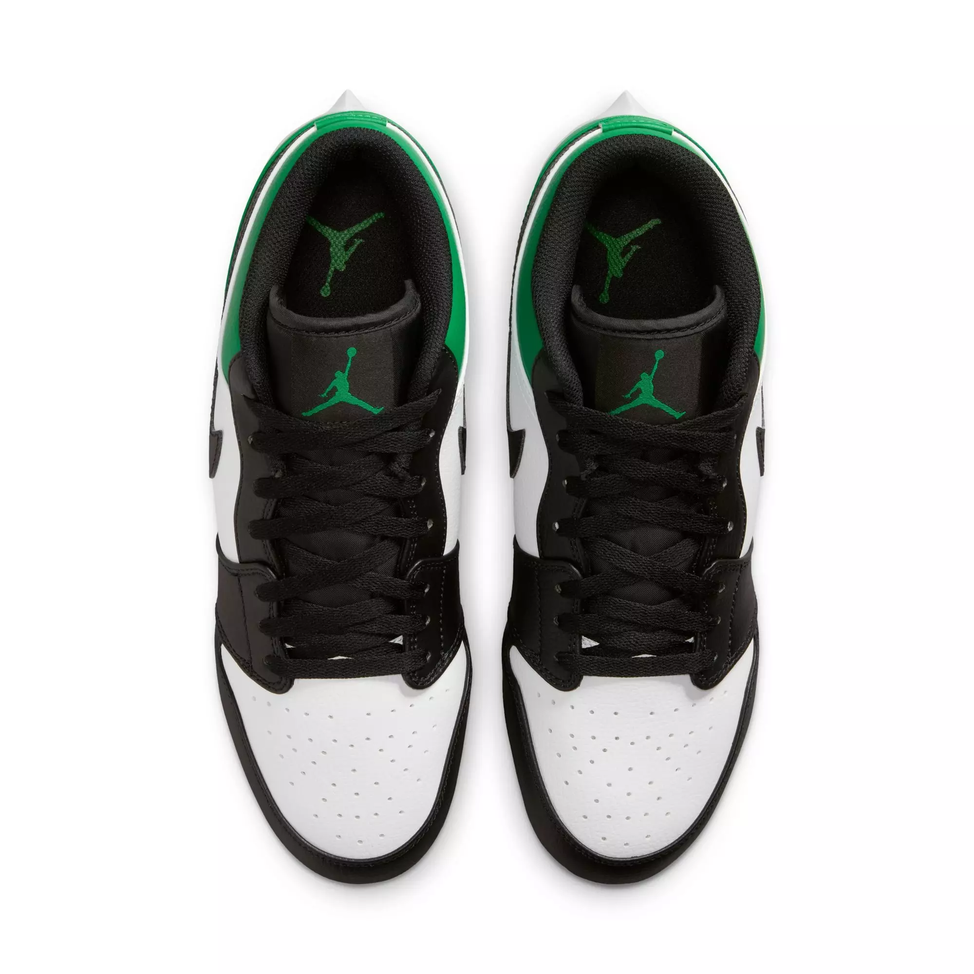 Jordan 1 Low TD "Black/Lucky Green" Men's Football Cleat - BLACK/LUCKY GREEN/WHITE
