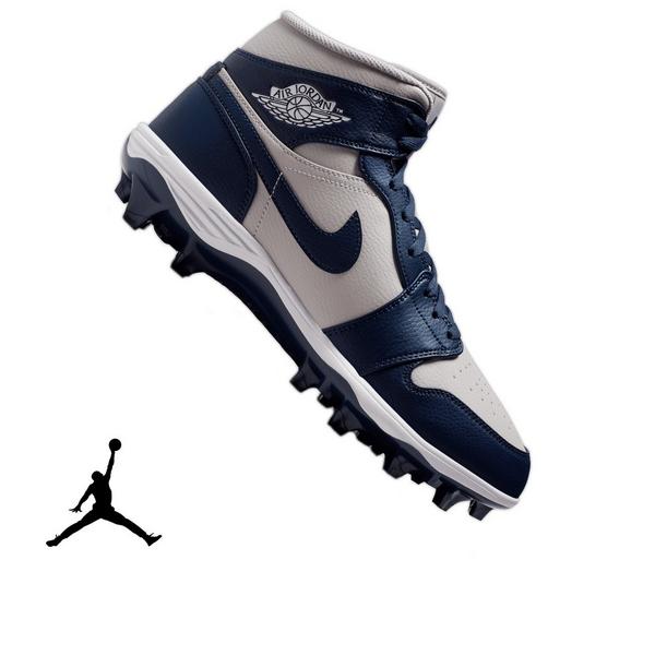 Jordan 1 Mid TD "Wolf Grey" Men's Football Cleat