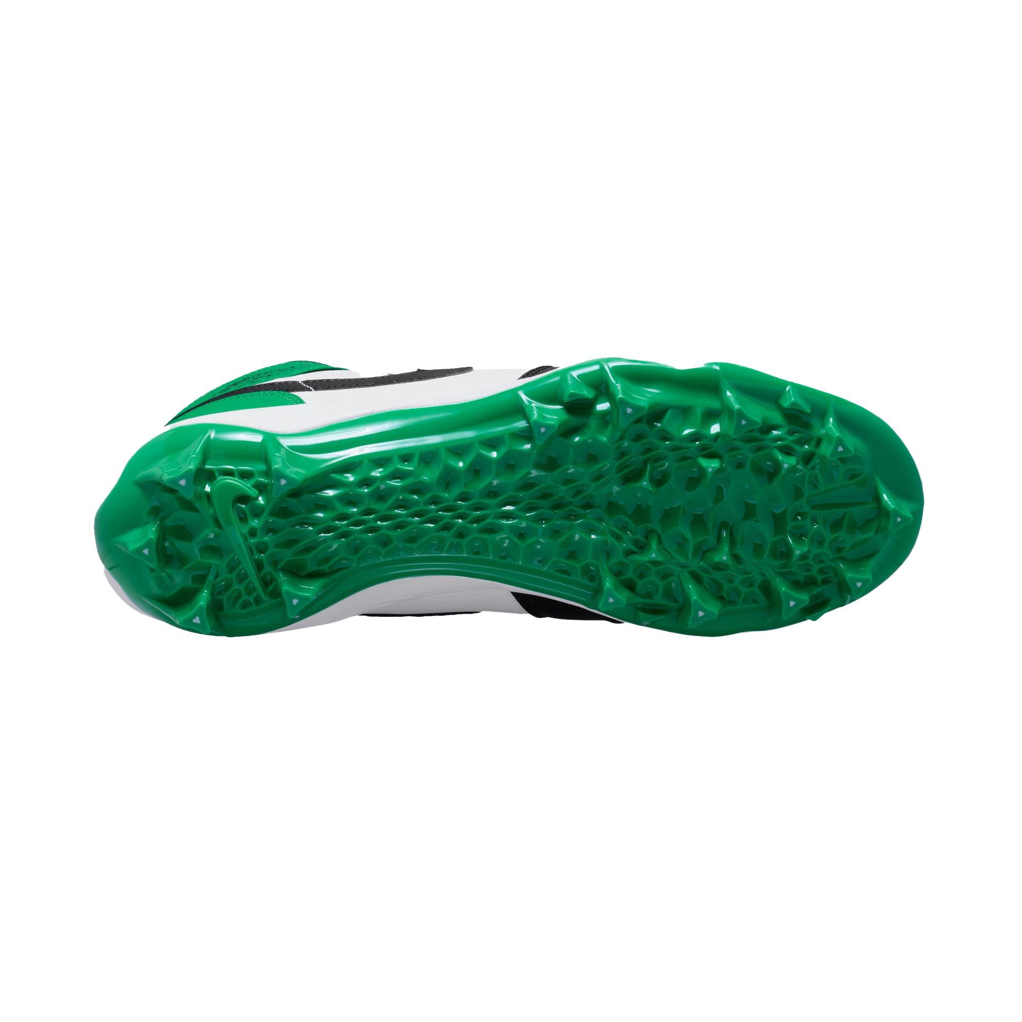 Jordan 1 Mid TD "Black/Lucky Green" Men's Football Cleat - BLACK/LUCKY GREEN/WHITE Thumbnail View 5