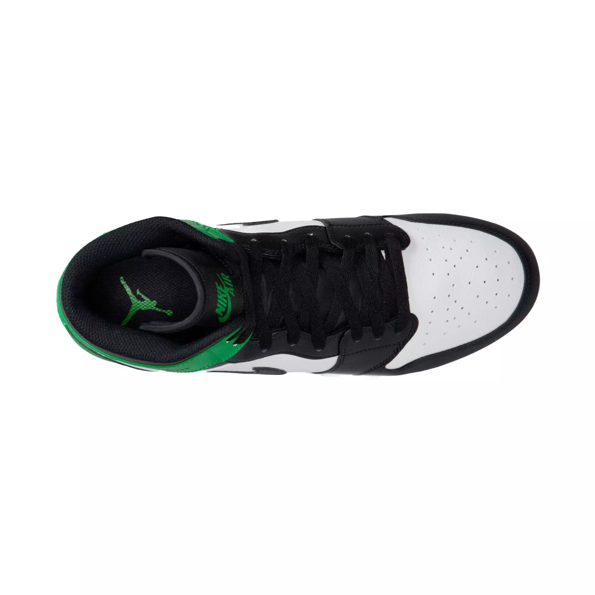 Jordan 1 Mid TD "Black/Lucky Green" Men's Football Cleat - BLACK/LUCKY GREEN/WHITE