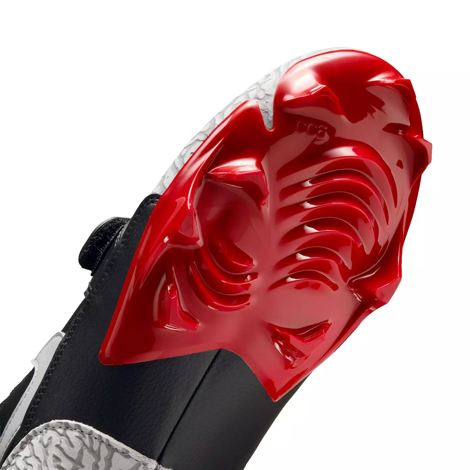 Jordan Legacy 312 Low TD "Black/Cement Grey/White/Varsity Red" Men's Football Cleat - BLACK/GREY/RED