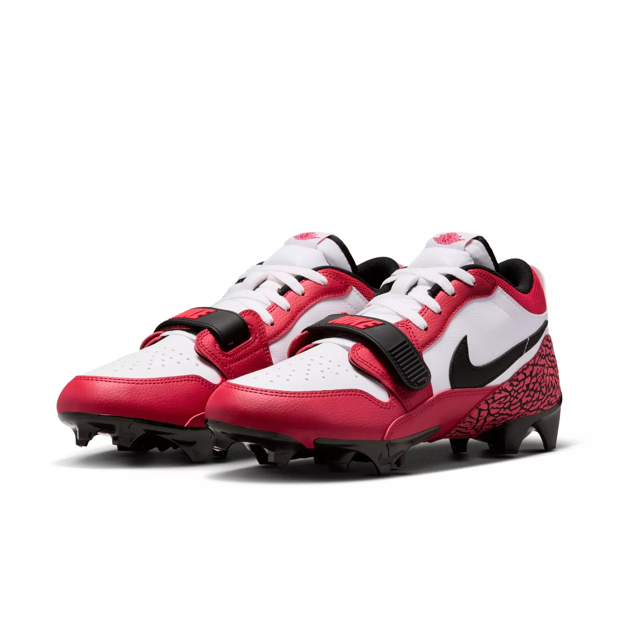 Jordan Legacy 312 Low TD "White/Black/Varsity Red" Men's Football Cleat - WHITE/BLACK/RED