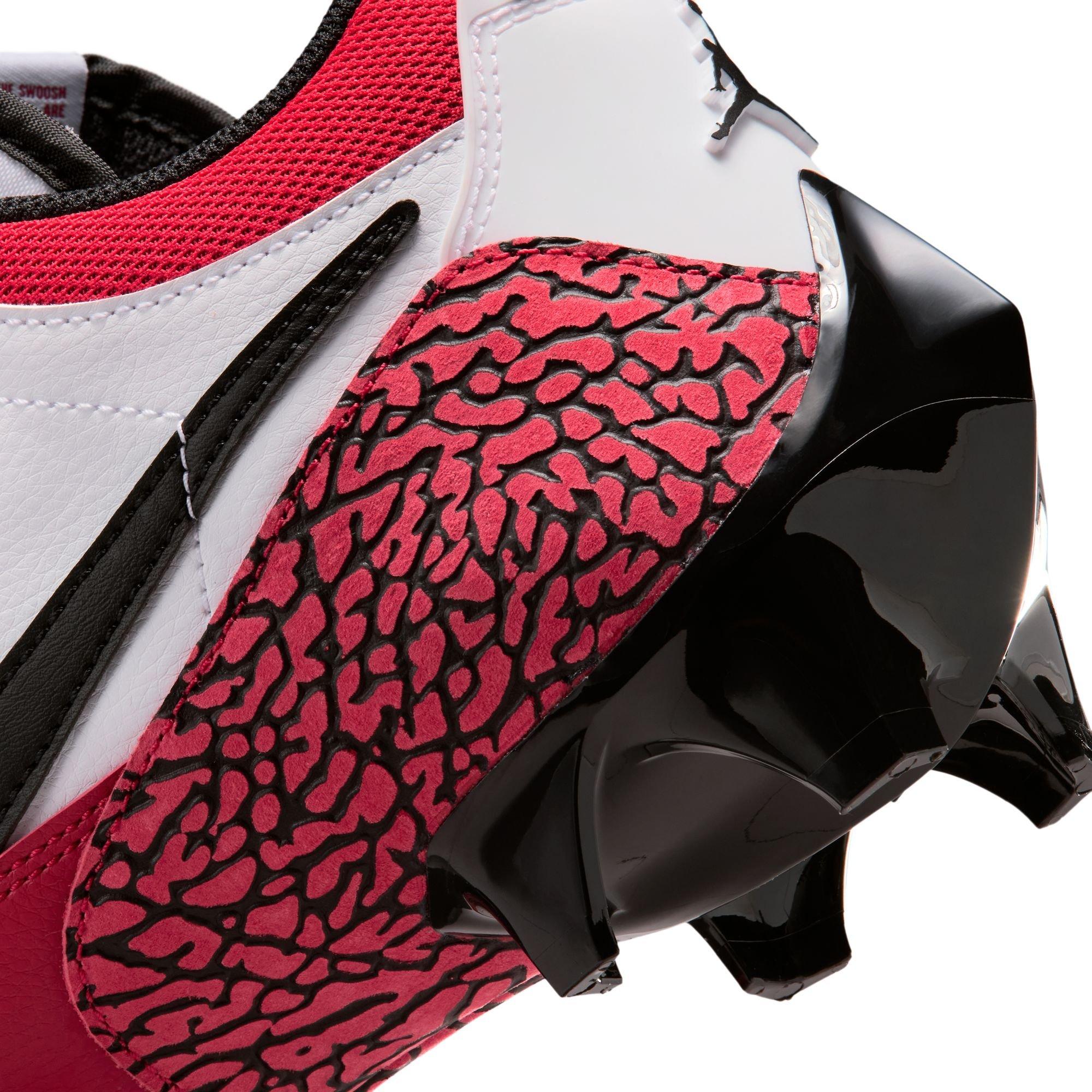 Jordan Legacy 312 Low TD "White/Black/Varsity Red" Men's Football Cleat - WHITE/BLACK/RED Thumbnail View 11