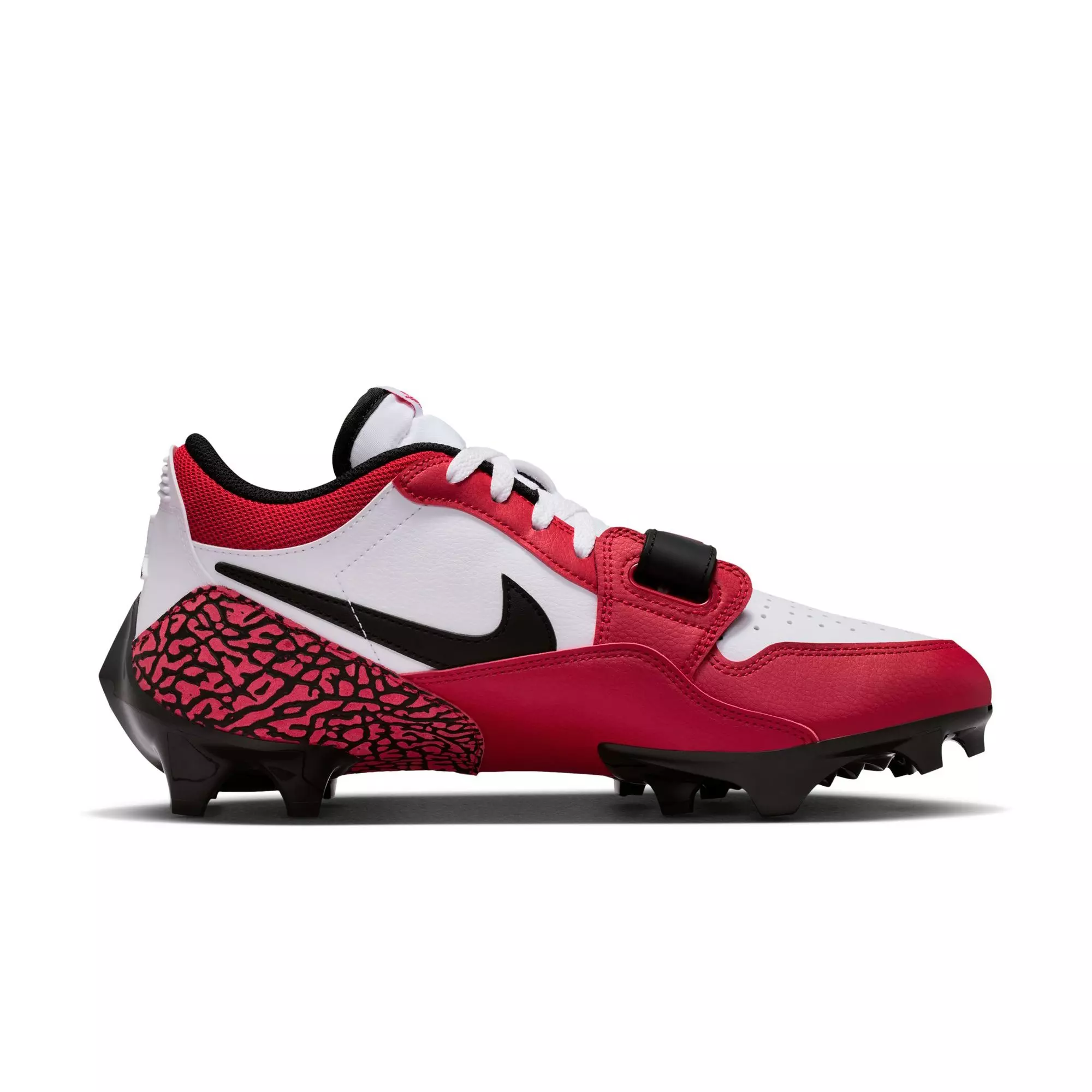 Jordan Legacy 312 Low TD "White/Black/Varsity Red" Men's Football Cleat - WHITE/BLACK/RED