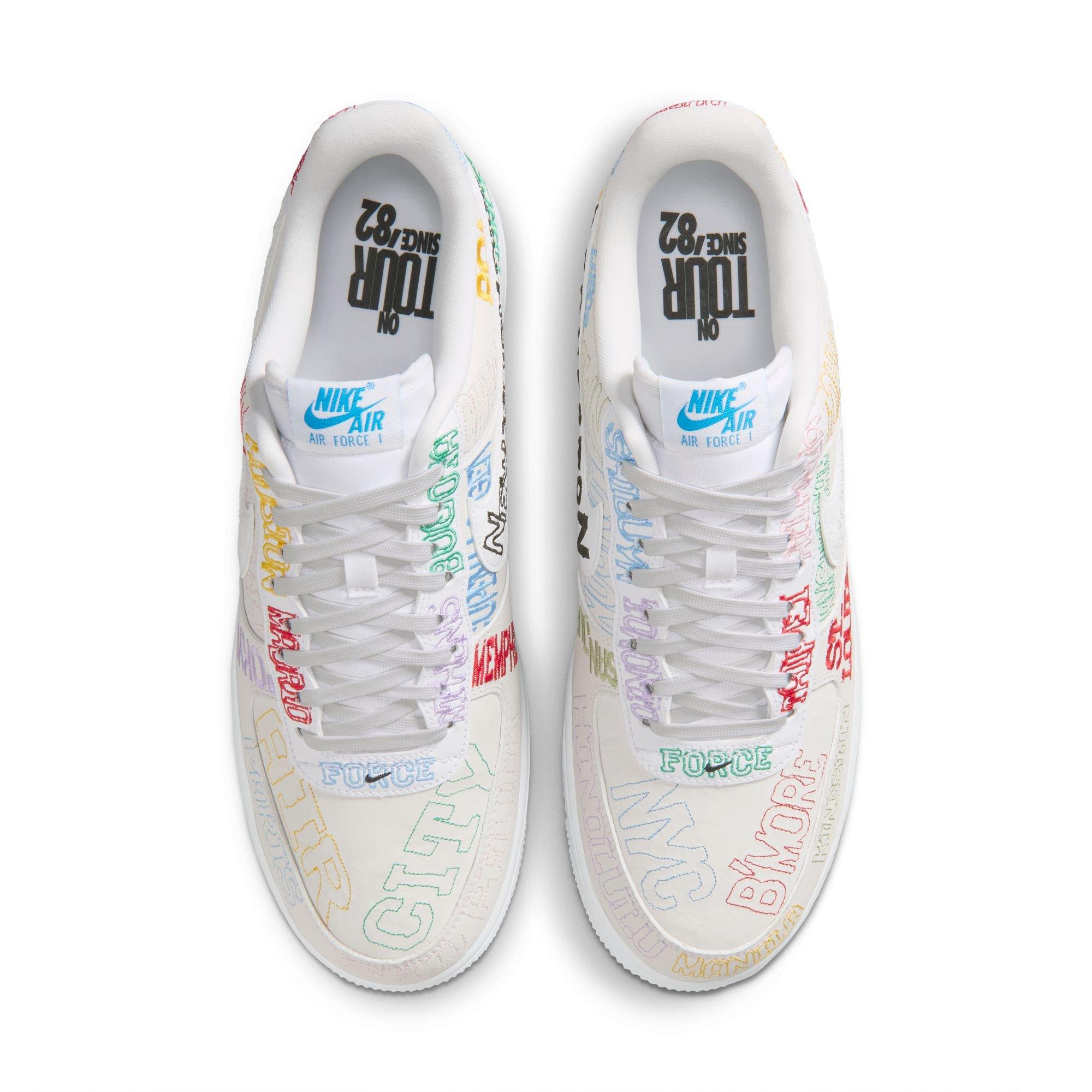 Nike Air Force 1 '07 LV8 "On Tour" Men's Shoe - WHITE/MULTI Thumbnail View 6