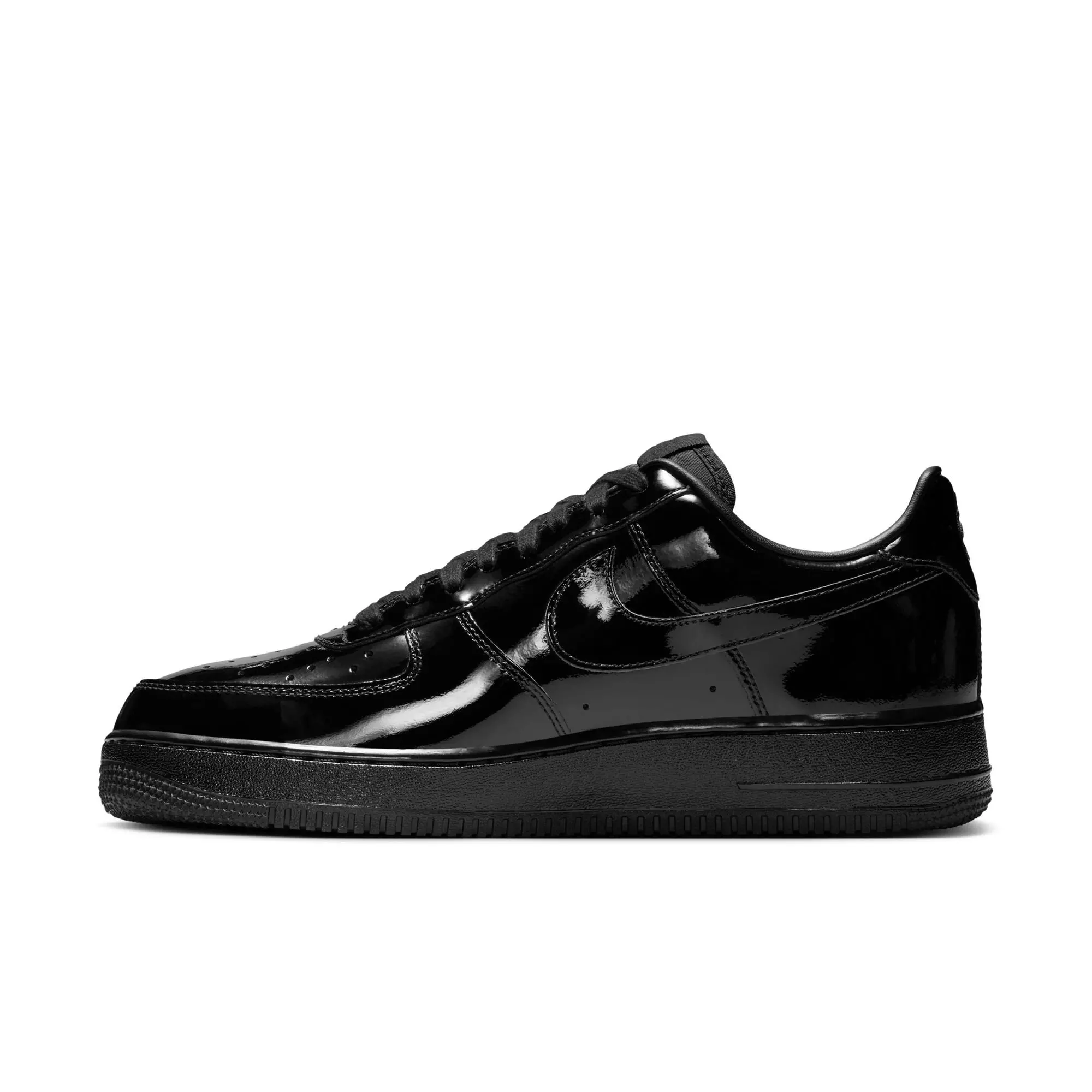 Nike Air Force 1 '07 Premium "Black" Patent Men's Shoe - BLACK