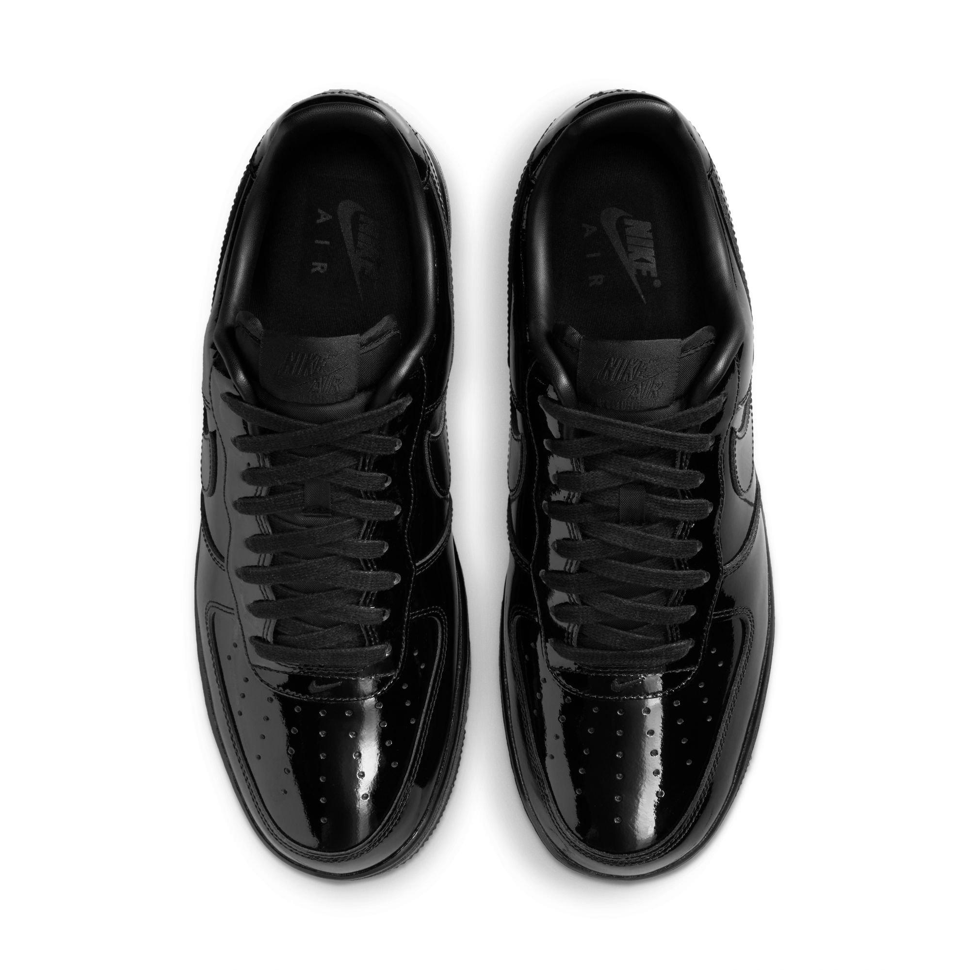 Nike Air Force 1 '07 Premium "Black" Patent Men's Shoe - BLACK Thumbnail View 6