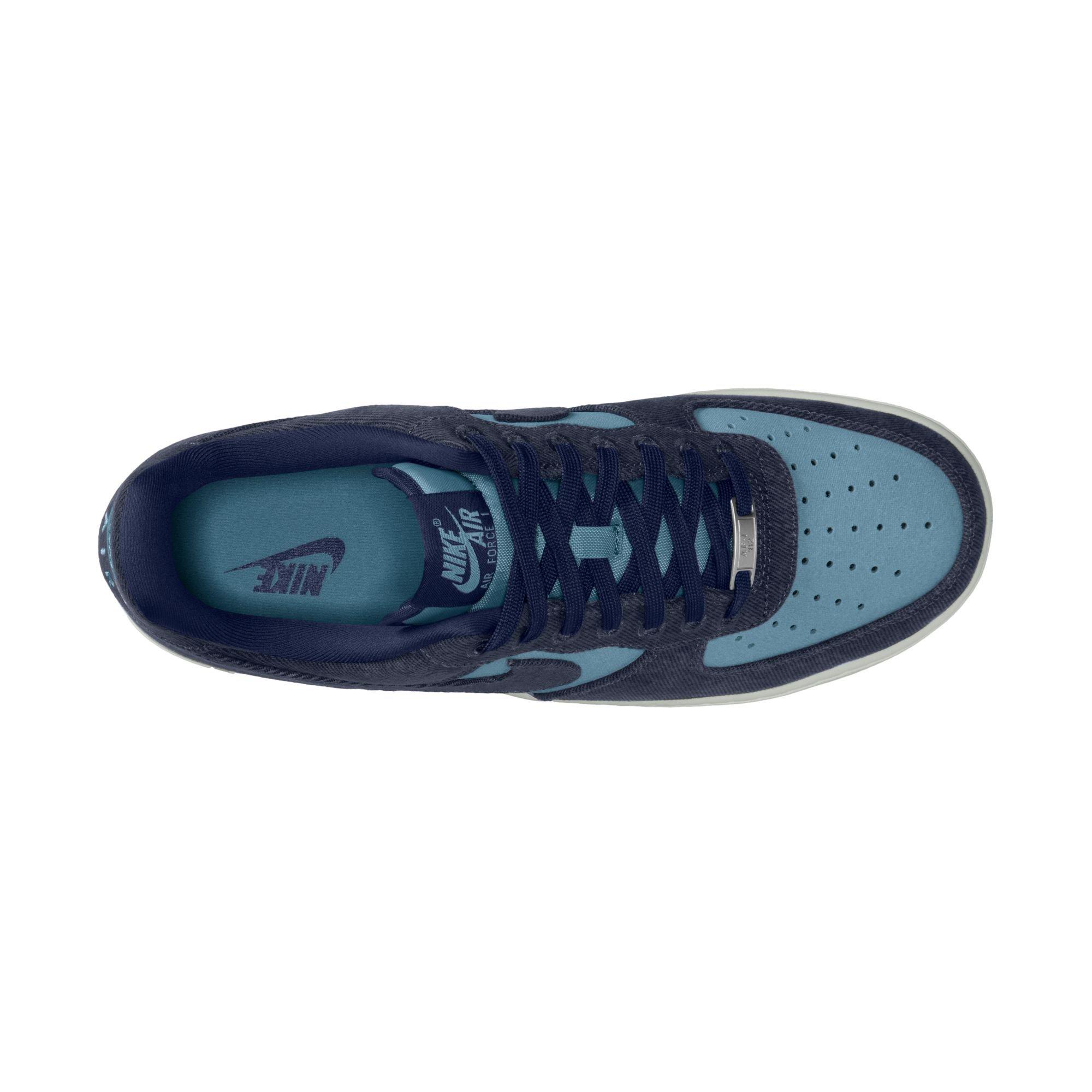 Nike Air Force 1 '07 LV8 "Navy/Worn Blue/Summit White" Men's Shoe - DENIM Thumbnail View 8