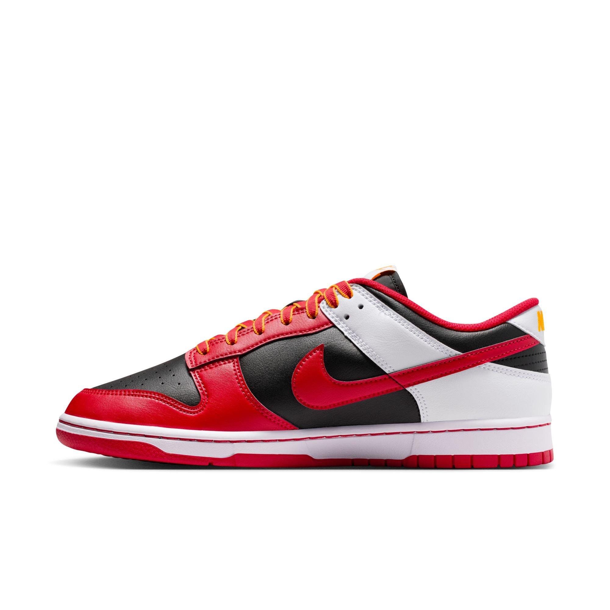 Nike Dunk Low Retro "Black/University Red/White" Men's Shoe - RED/BLACK Thumbnail View 4
