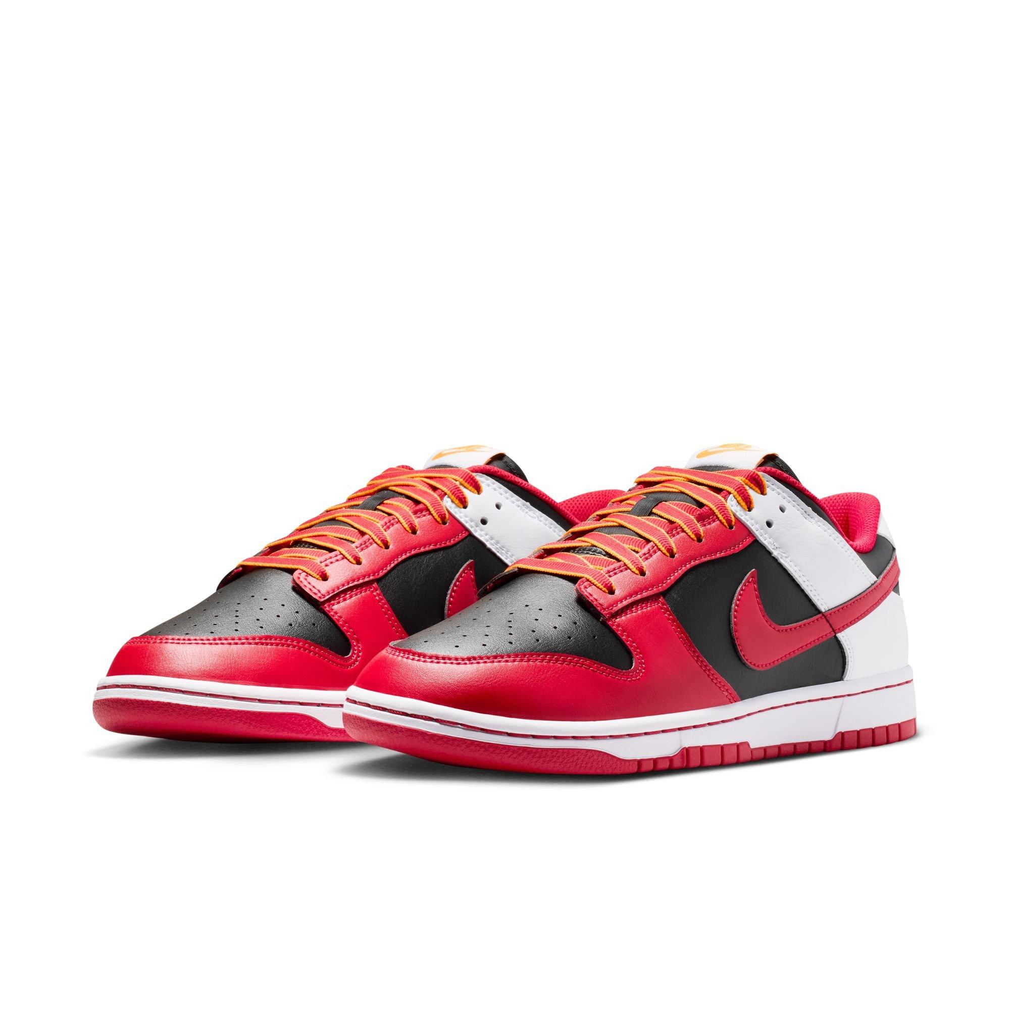 Nike Dunk Low Retro "Black/University Red/White" Men's Shoe - RED/BLACK Thumbnail View 5