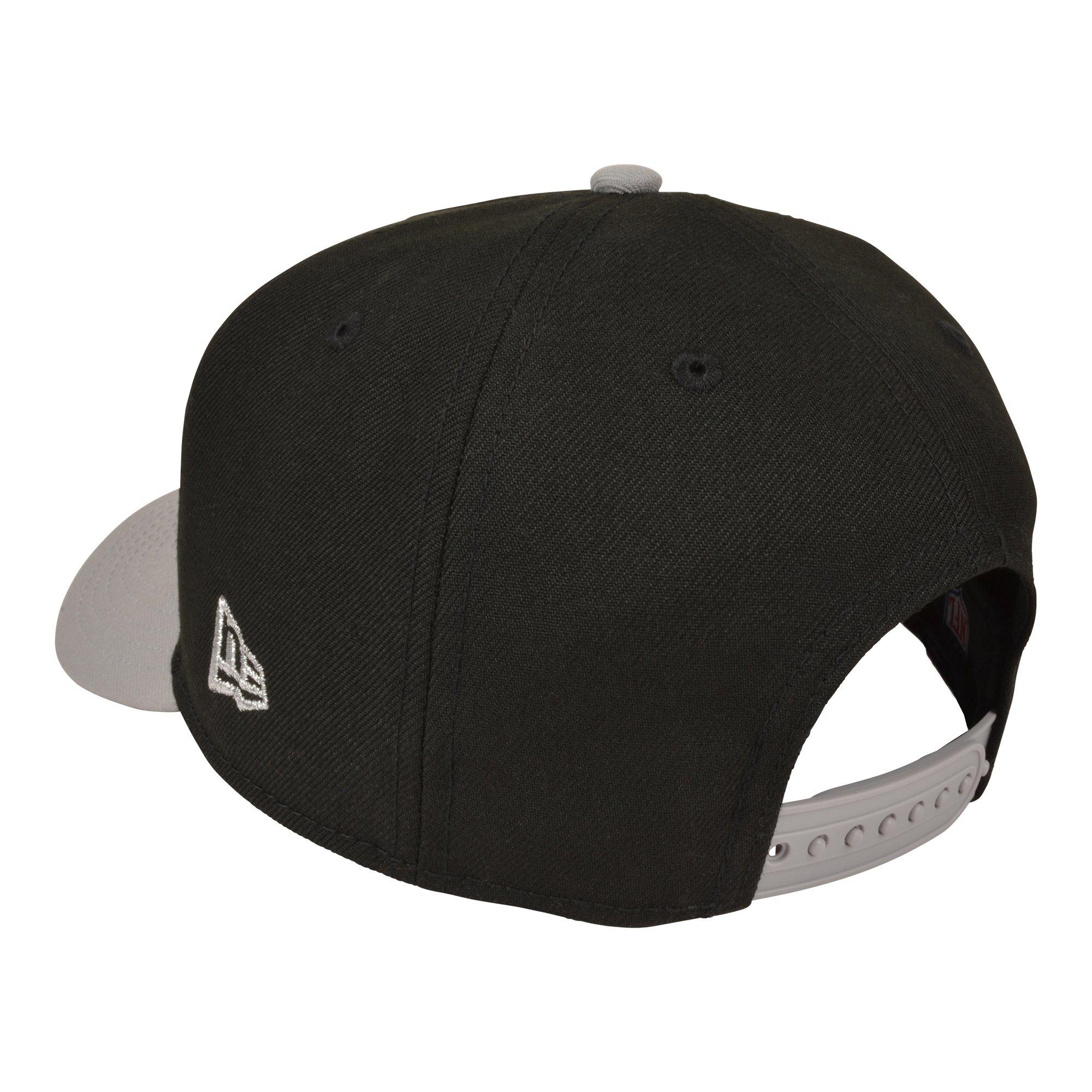 New Era Las Vegas Raiders 9FORTY A-Frame Cherry Blossom Snapback Hat - Black/Grey - BLACK/GREY Thumbnail View 4