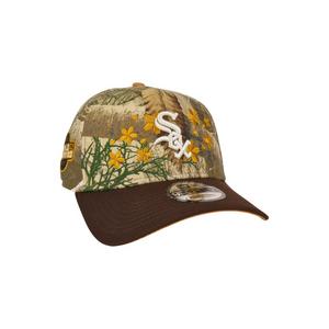 New Era Chicago White Sox 9FORTY A-Frame Cherry Blossom Snapback Hat-Black/Tan